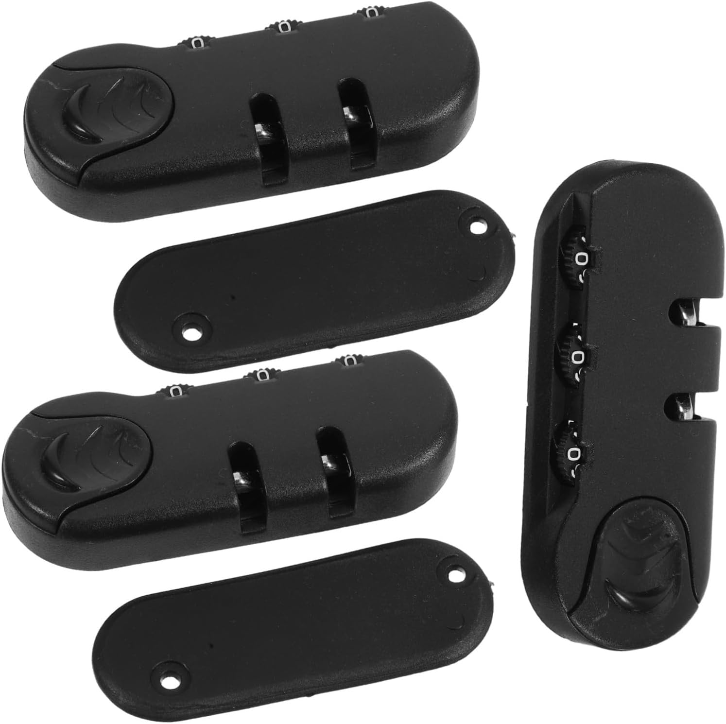 LIFKOME 3Pcs anti Theft Luggage Lock 3 Digit Combination Password Suitcase Padlock Backpack Zipper Security Lock for Travel Bags Thumb Operation