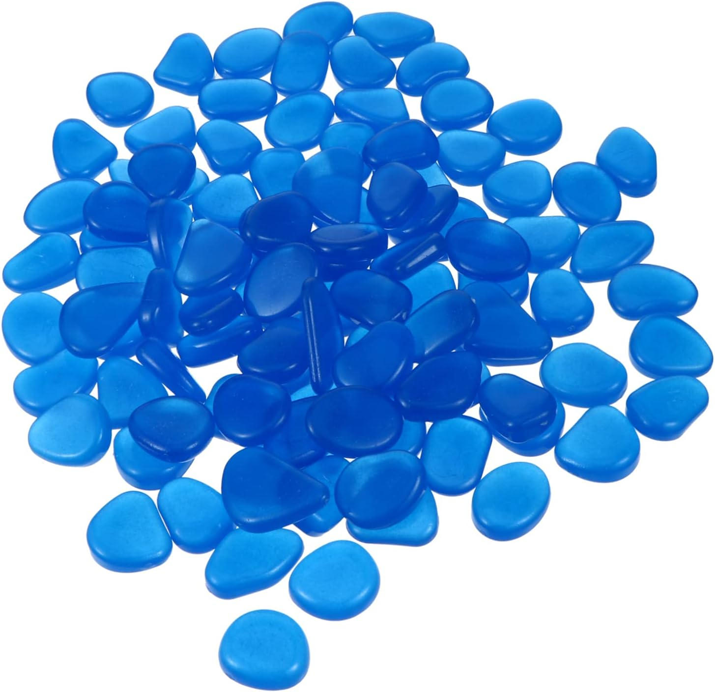 Yardwe 100Pcs Garden Pebbles Glow for Fish Tank Decor Pathway Decoration and Outdoor Landscaping Vibrant Mixed Colors for Aquarium and Garden Use