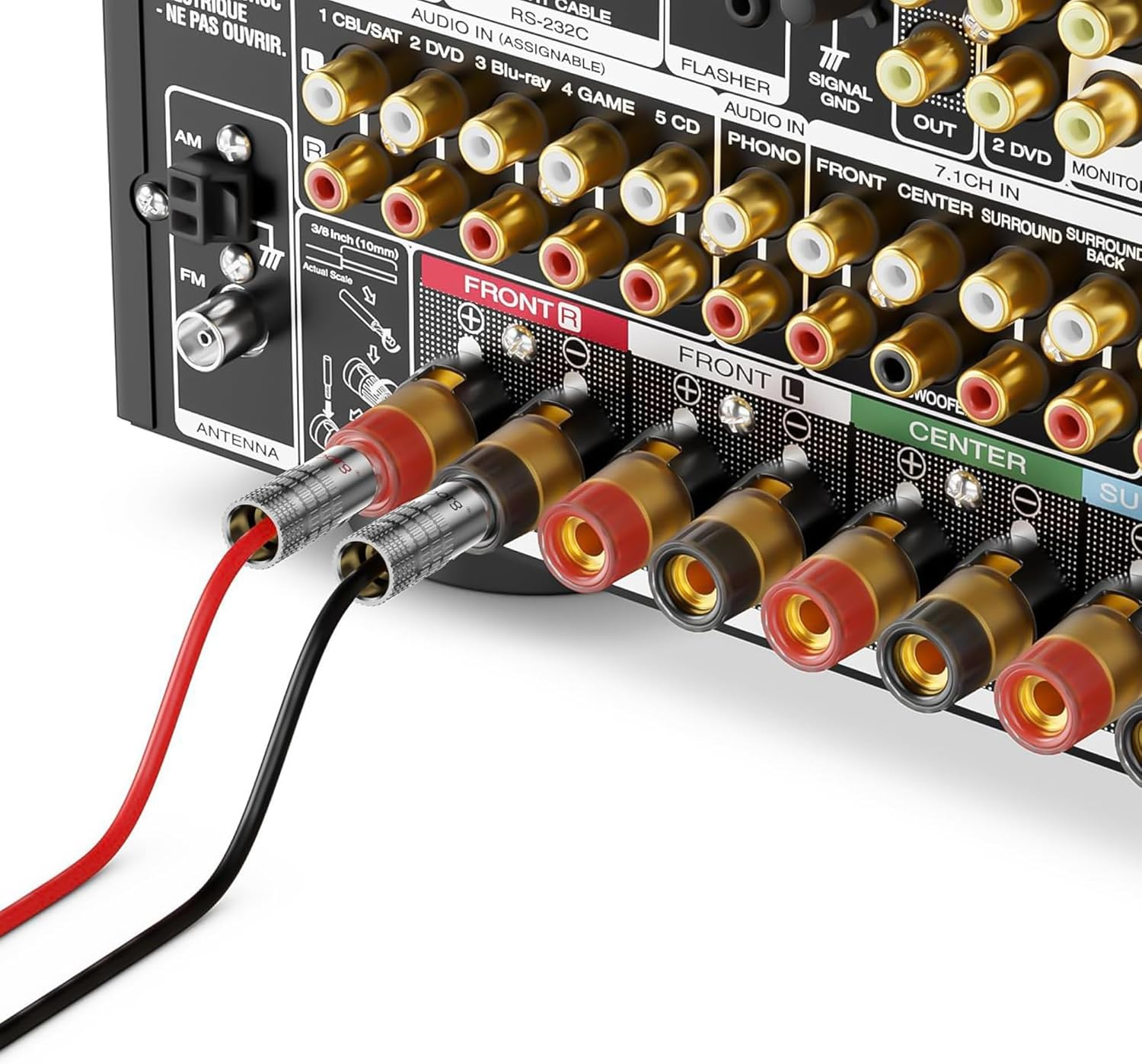 Viborg 4Pairs Hifi Speaker Banana Connectors 24K Gold-Plated Hi-End Audio Speaker Banana Plug Dual Screws Locking or Soldering Banana Jack Terminals for Speaker Cable (Support 8 AWG to 20 AWG Wires) image number 6