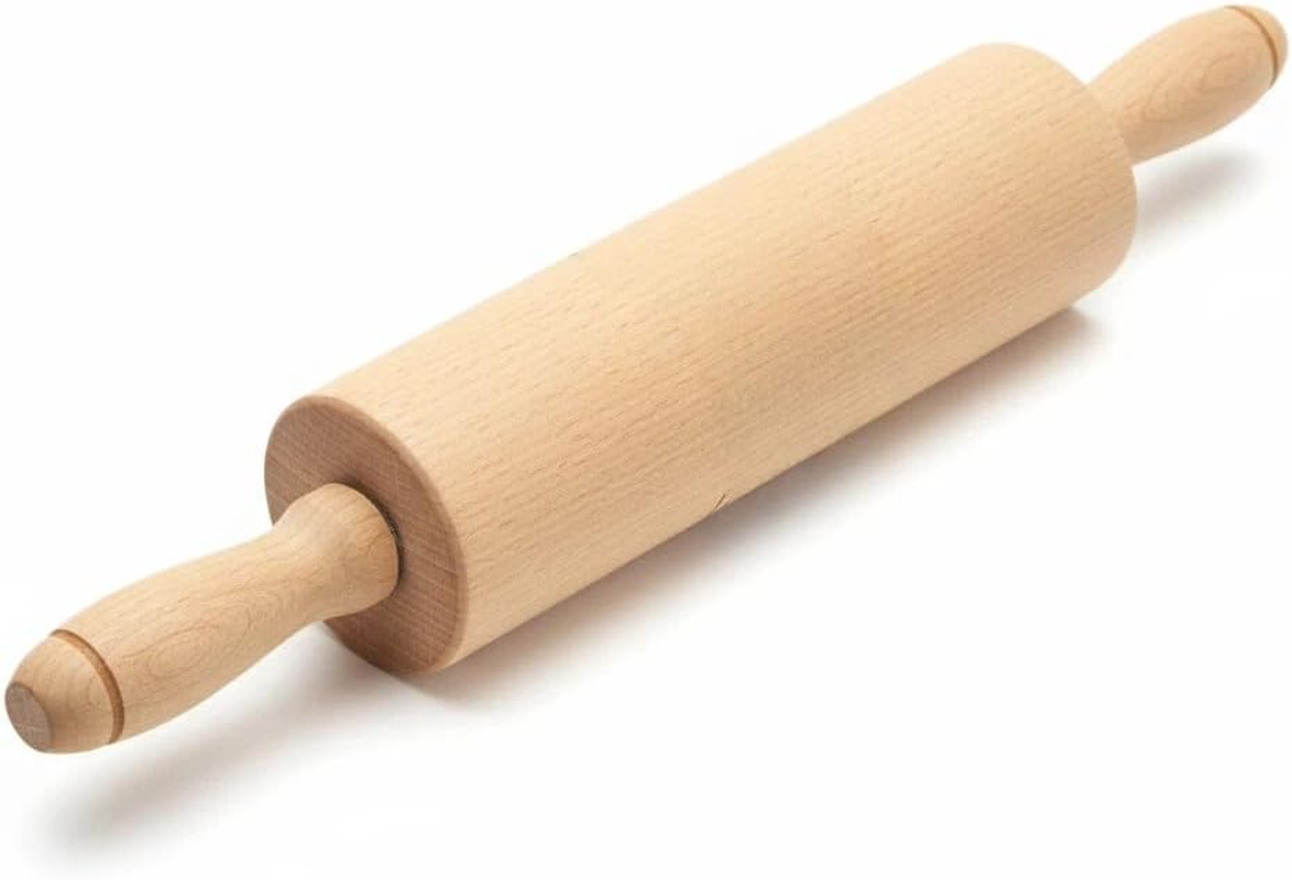 Leona Co 42Cm Wooden Rolling Pin with Movable Handles, 4Cm Thick Solid Wood Rolling Pin for Baking, Pastry, Pizza Dough & Fondant, Traditional Baking Tool for Cookies, Pies, Bread (1) image number 3