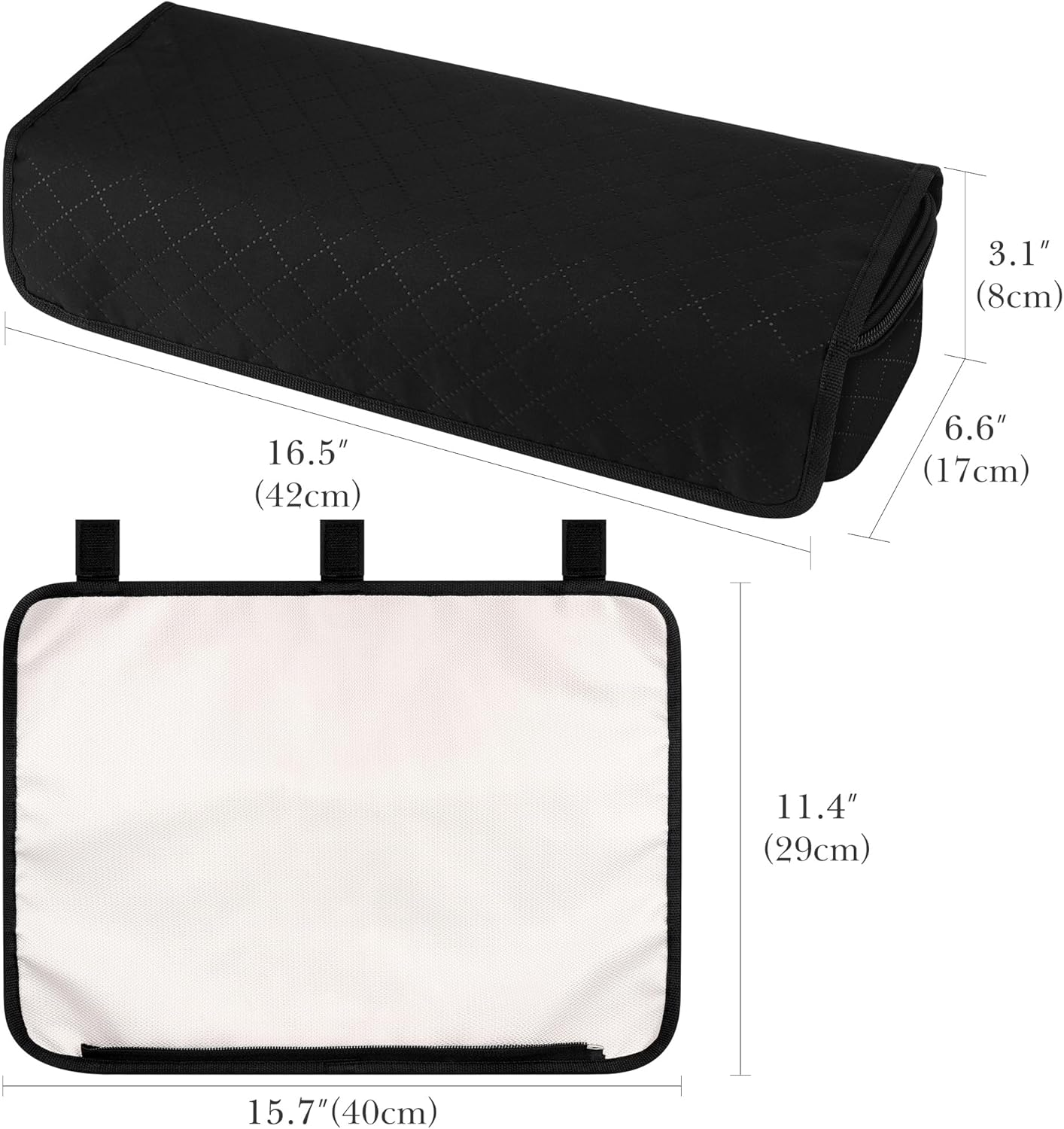 Linkidea Curling Iron Storage Bag, Travel Hair Tools Organizer with Compartment, Compact Portable Hair Accessories Case, Flex Style Heat Resistant Carrying Pouch for Outdoor Use, Black image number 3