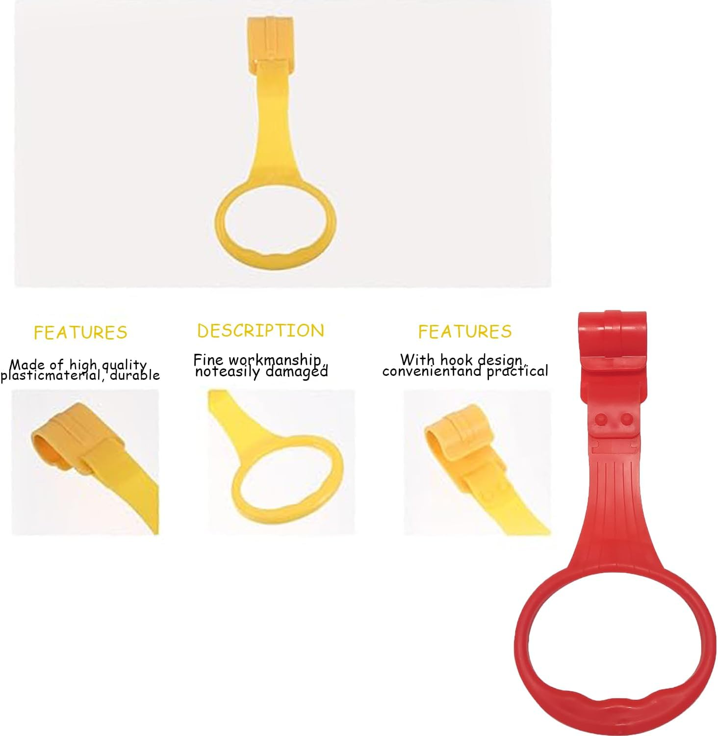 WEZCHUGHAOL Baby Play Pen Pull up Ring &ndash; Colorful 4-Piece Set for Toddler Walking & Playpen Safety image number 6