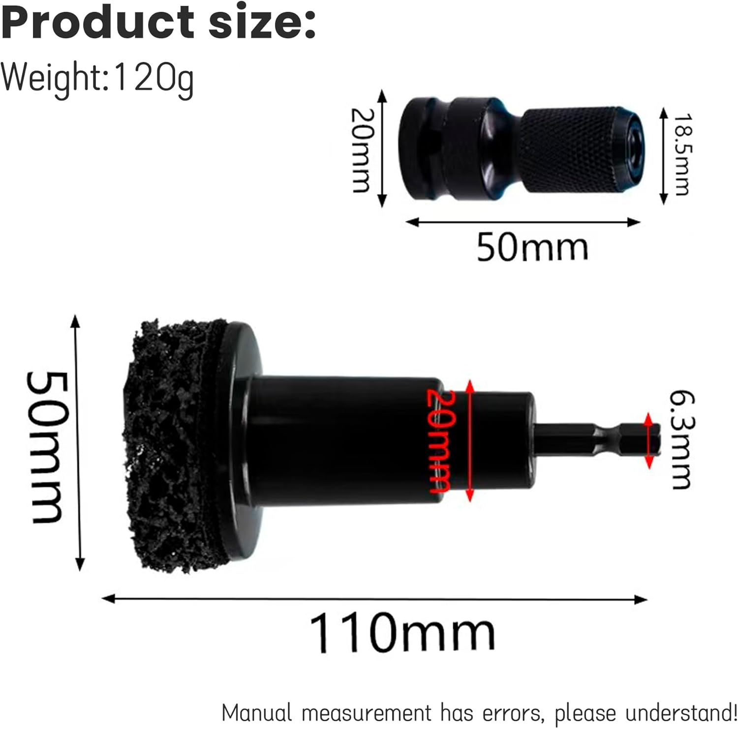 FLYTIN Wheel Hub Cleaning Kit - Hub Cleaner Tool for Drill, Automotive Grinding Maintenance Cleaner for Nuts & Bolt, Durable Auto Care for Garages, Trucks, Cars image number 6