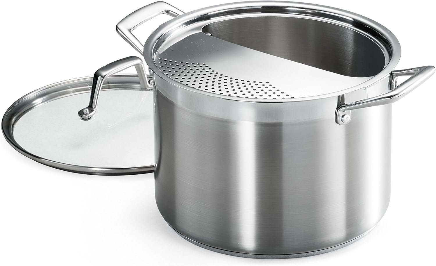Tramontina Lock & Drain Pasta Cooker Pot with Strainer Lid 18/8 Stainless Steel 8 Qt, 80120/509DS image number 1