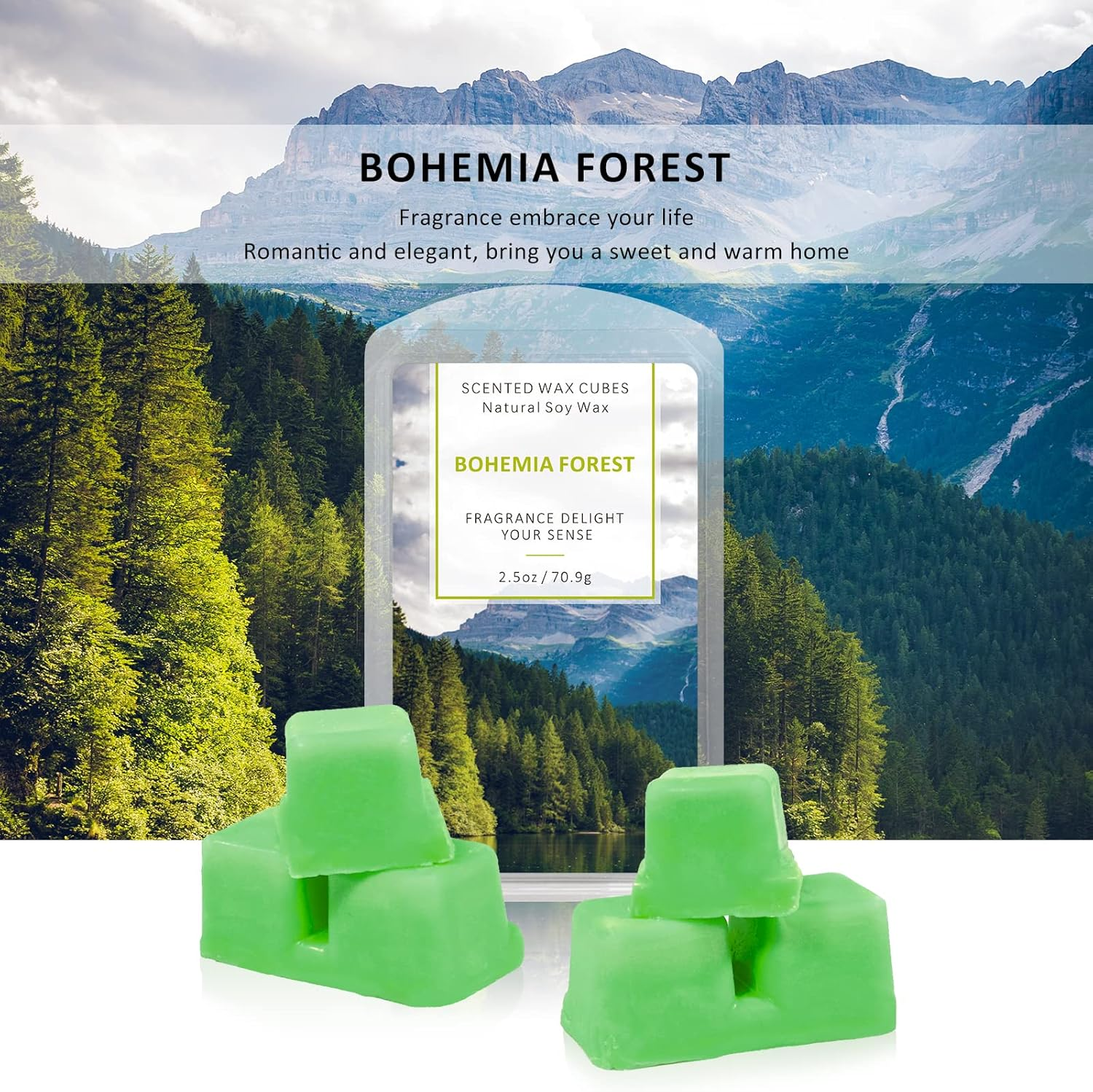 Scented Wax Melts, Wax Melts Wax Cubes, Soy Wax Cubes for Warmer, Wax Melts Set, Ocean Breeze, Fresh Linen, Bohemia Forest, Winds in Summer (4 X 2.5Oz) - Cinnamon Roll image number 5