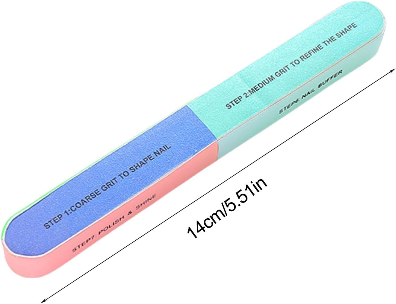 Nail File - 5.51 Inches 6-Sided Fingernail - Eva Nails Polishing Block - Nail Buffers Manicure Tools - Finger Nail Files for Nail Art Nail Care, and Polishing, Perfect for Smooth and Shiny Nails image number 2