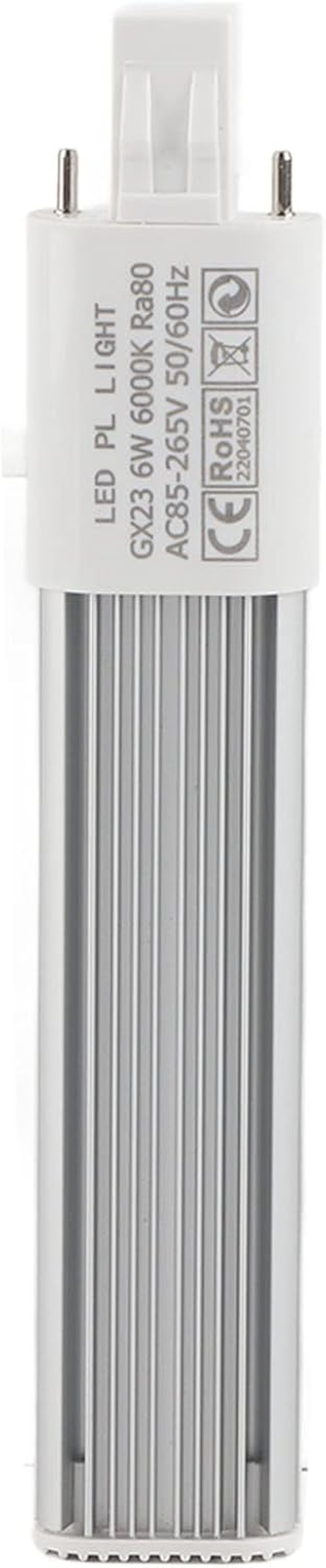 6W LED Tube Light, 28Pcs 2835 LED, Cool White 6000K, G23 GX23 Base, Premium Aluminum ABS Shel (G23)