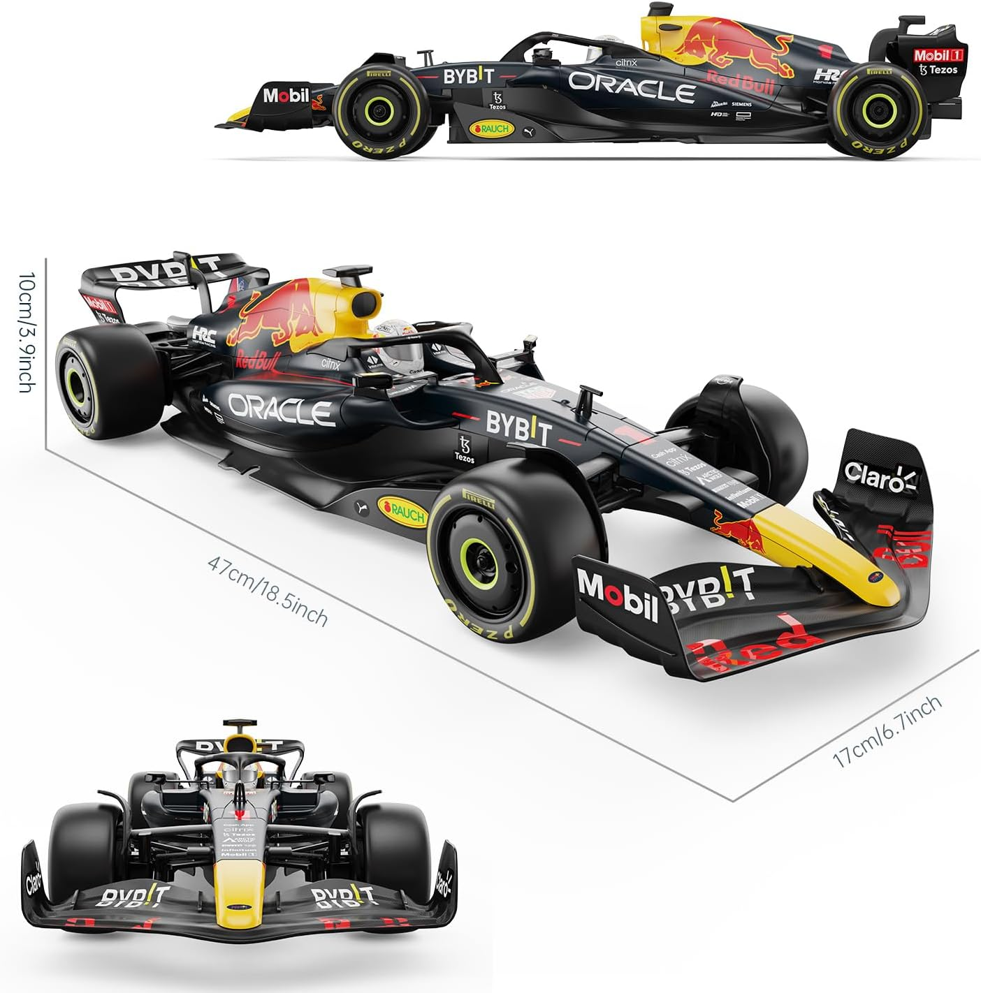 Rastar 1/12 F1 Red Bull Car, Oracle Red Bull Racing F1 RB18 Remote Control Car Model, New 2022 Red Bull Racing Formula 1 Max Verstappen, 2.4G image number 4