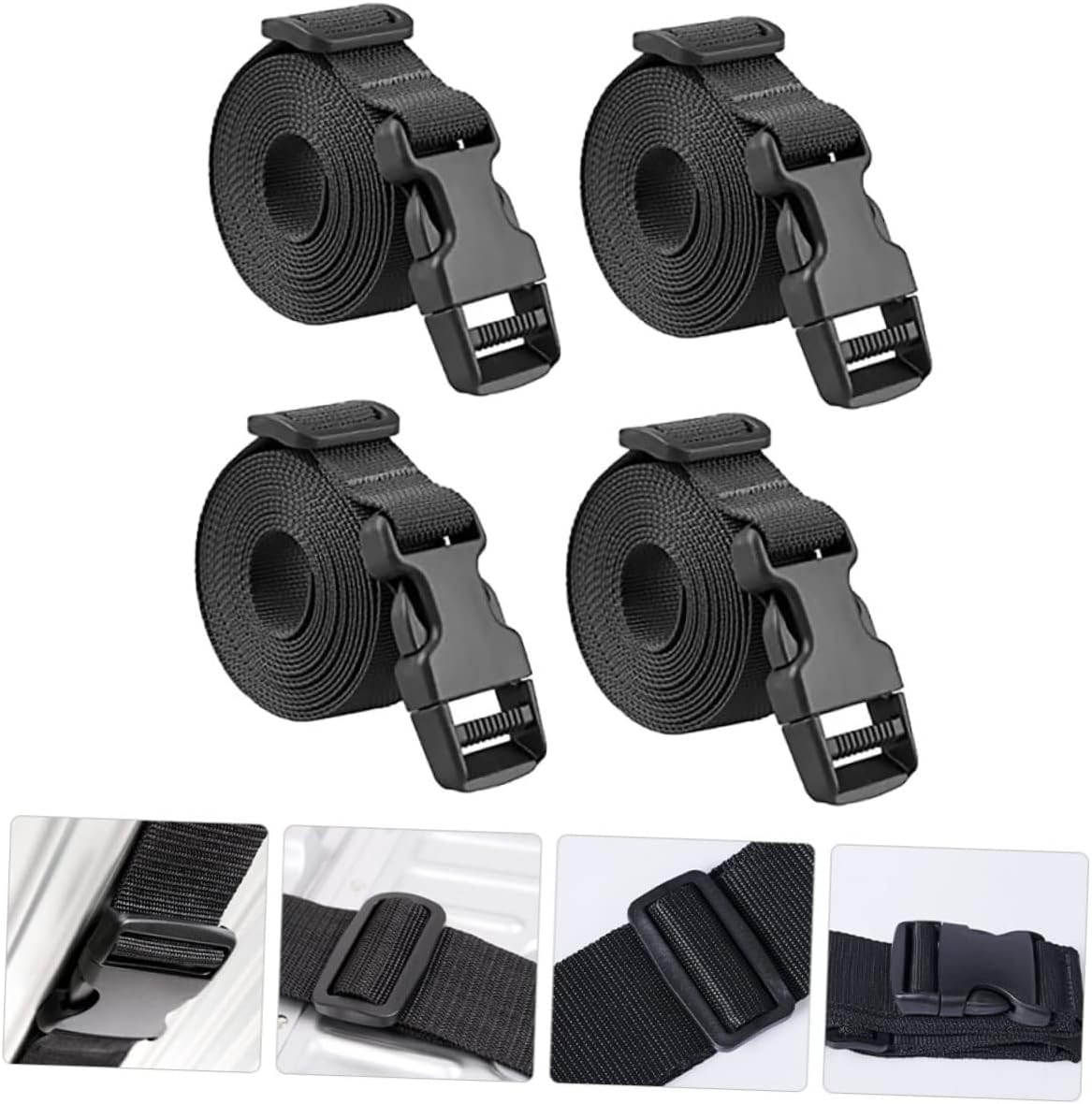 CONGARTENO 4Pcs Adjustable Outdoor Luggage Straps Buckles for Secure Suitcase Packing and Travel Organization Lightweight and Easy to Use image number 4