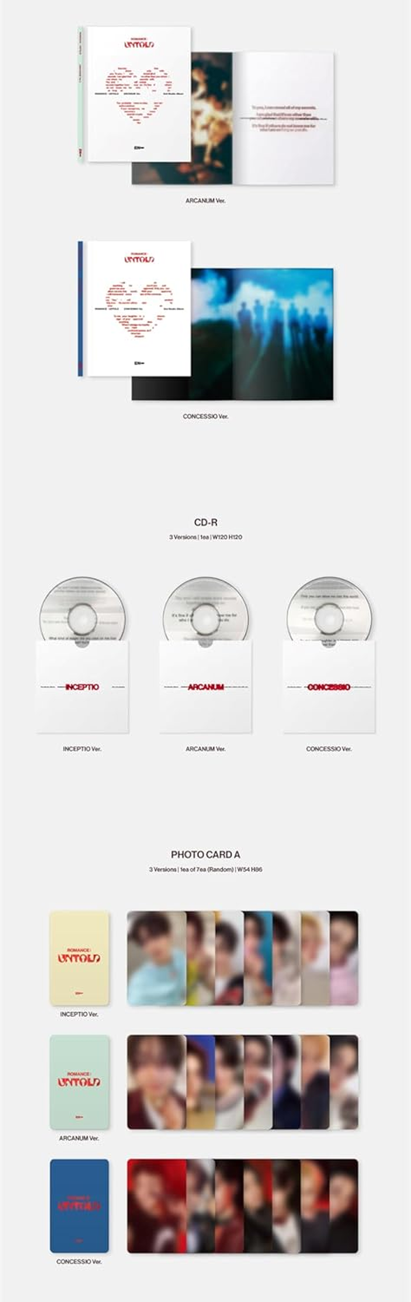 ENHYPEN ROMANCE : UNTOLD 2Nd Album with Tracking EN- (Standard ARCANUM Version) image number 5