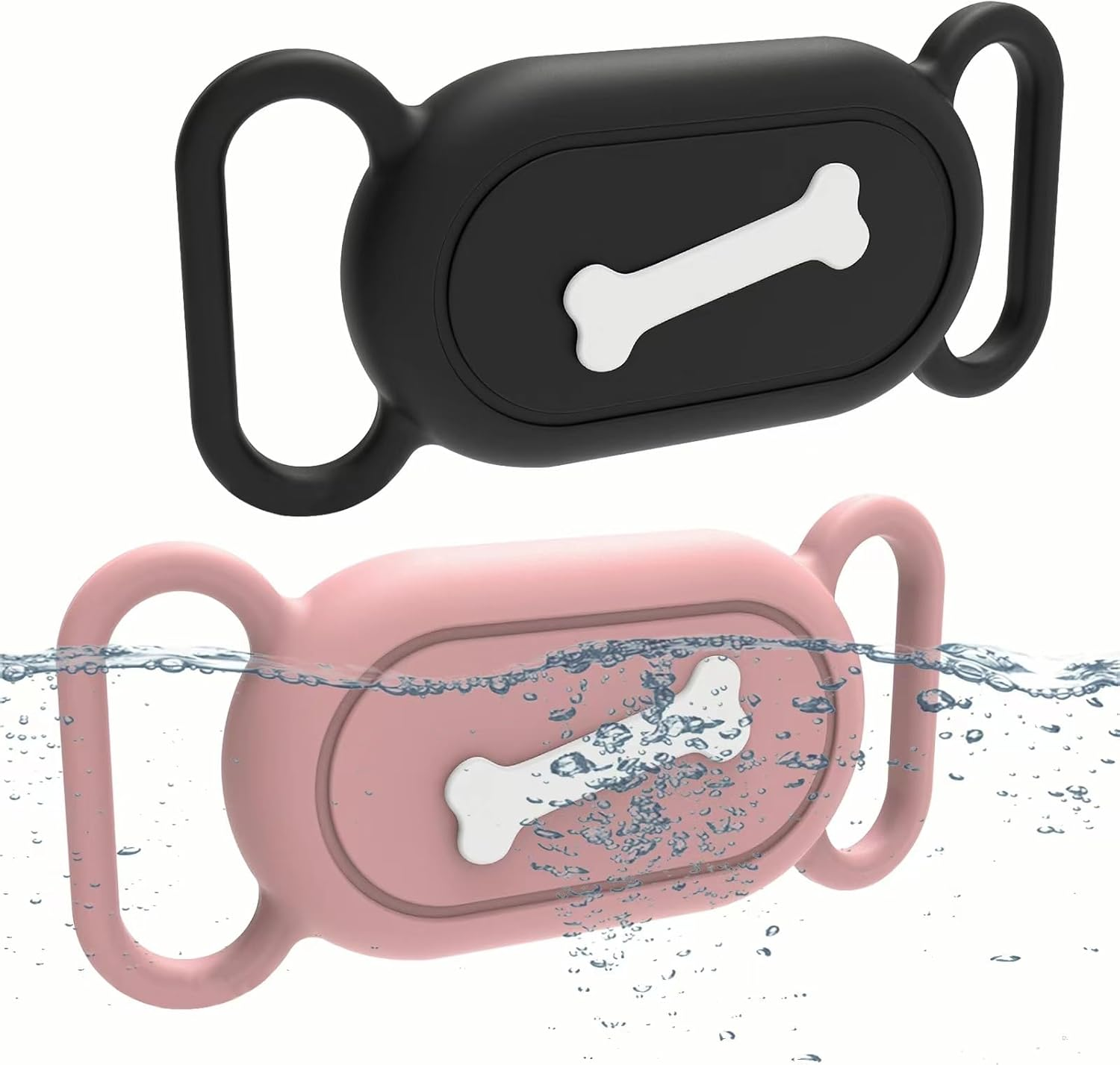 2 X Cat GPS Tracker Collar Compatible with Samsung Galaxy Smarttag 2, GPS Cat Collar Smart Tag 2 Case, Dog Tag Silicone Smart Tag 2 Case, Waterproof, for Children, Dogs, Cats (Bone Style) image number 6