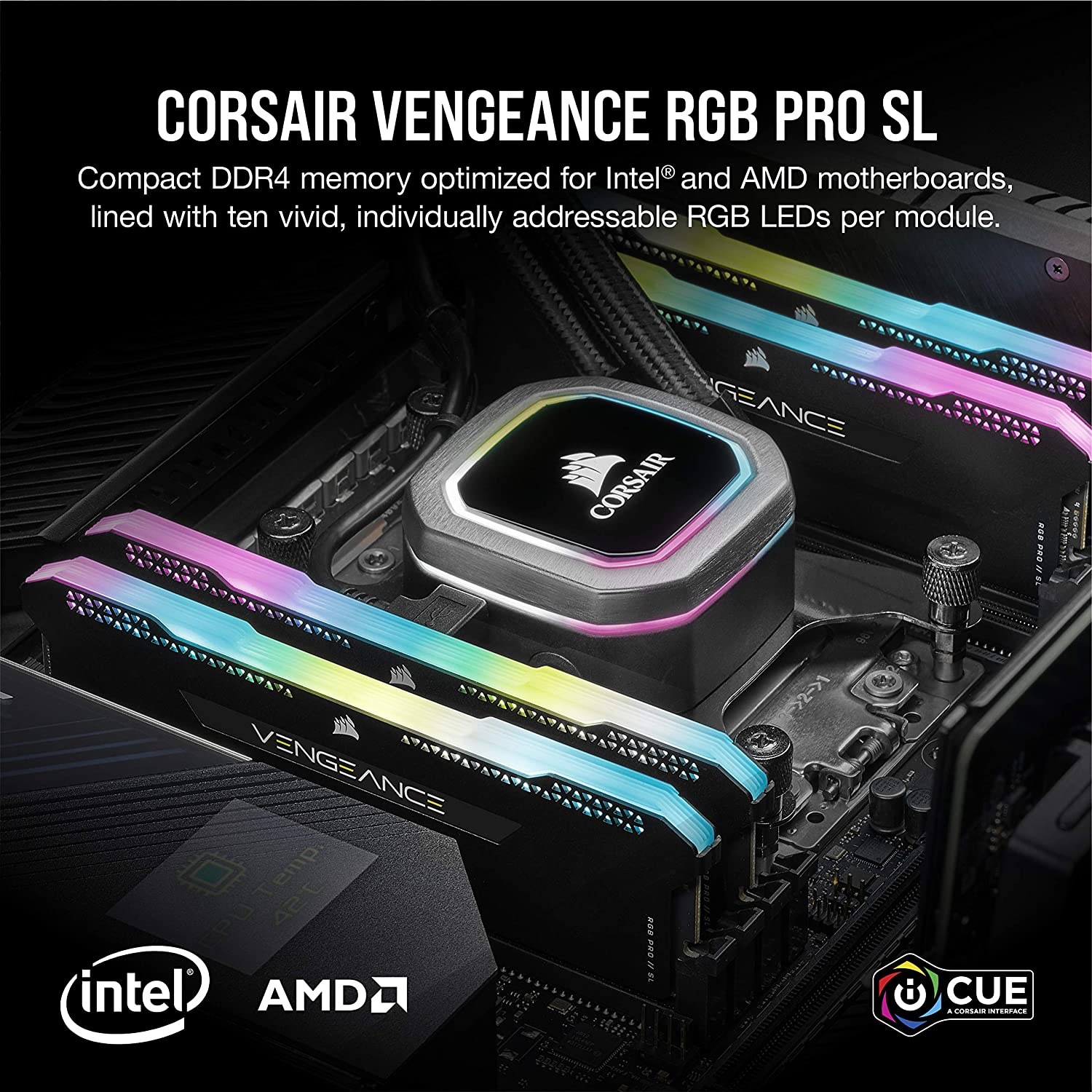CORSAIR Vengeance RGB PRO SL 32GB (4X8Gb) DDR4 3200 (PC4-25600) C16 1.35V image number 5