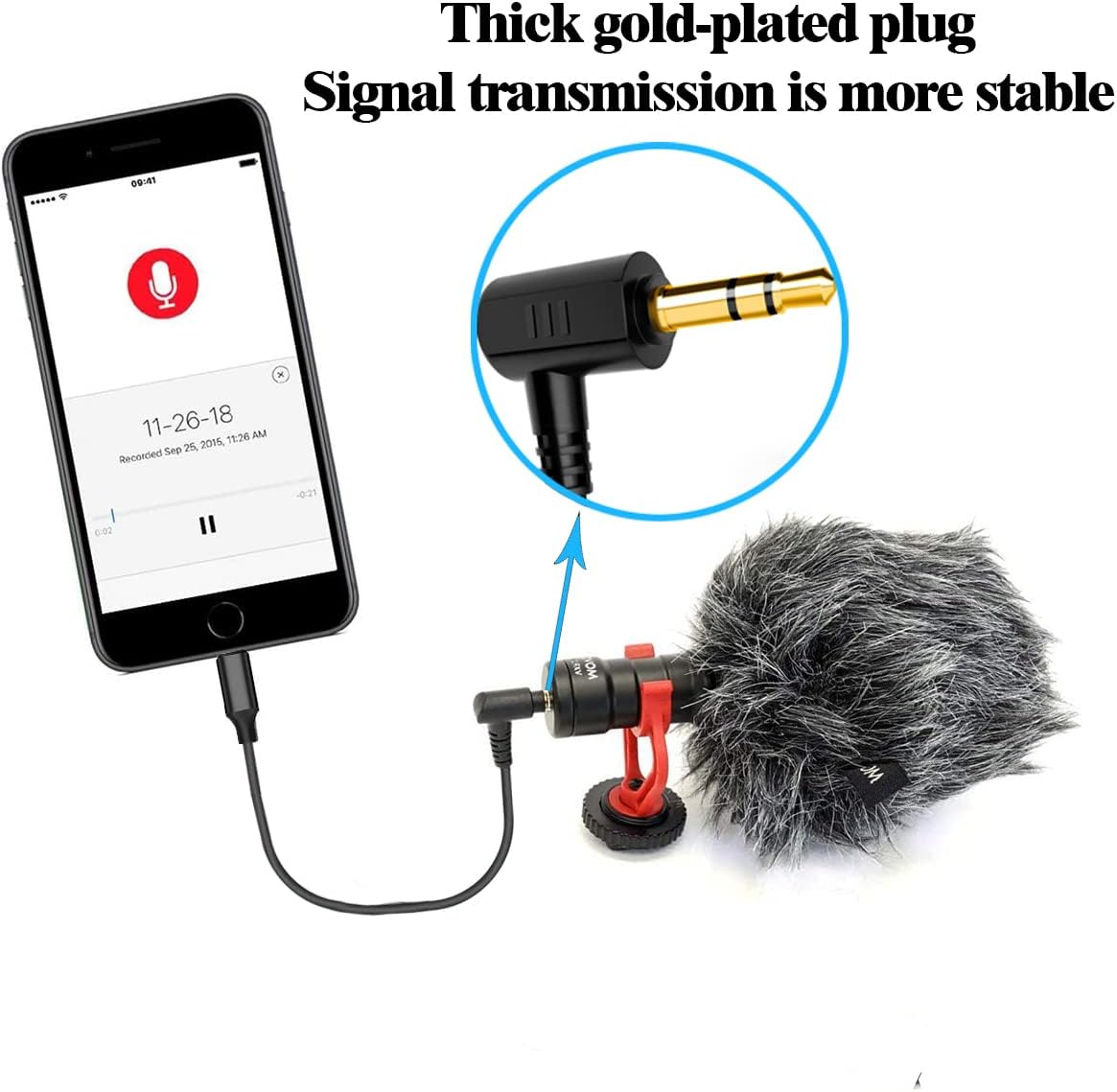 USB C Microphone Adapter 3.5Mm Male TRS to Type C Videomic Dongle Mic Cable, Compatible with Samsung Android Phones RODE Videomicro image number 6