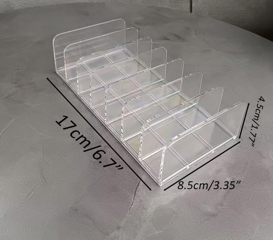 Wzenclave Clear Acrylic DVD/CD Holder 7 Grid Holder Hold up 7 to 14 Standard CD Organization Solution for Kitchen Bathroom Cabinet Movie Rack Used for Media Shelf Storage and Organizing image number 2