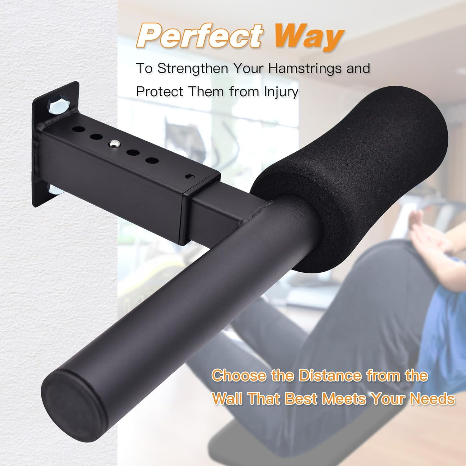 Xonyicos Wall Mounted Nordic Hamstring Curl - Lat Pulldown Machines and Sit up Exercises -Versatile Workout Tool for Nordic Curls Spanish Squats Core Twists,Enhance Your Core Strength and Leg Curls image number 2