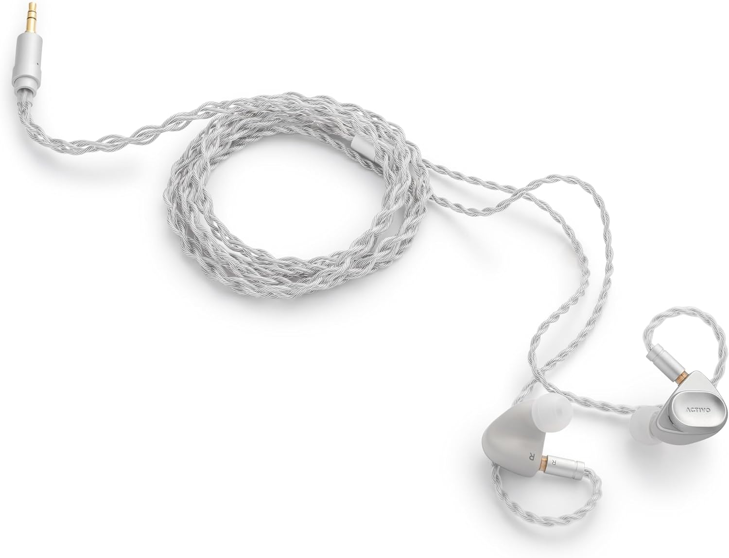 Activo Volcano Triple Dynamic Driver In-Ear Earphones - Silver image number 3