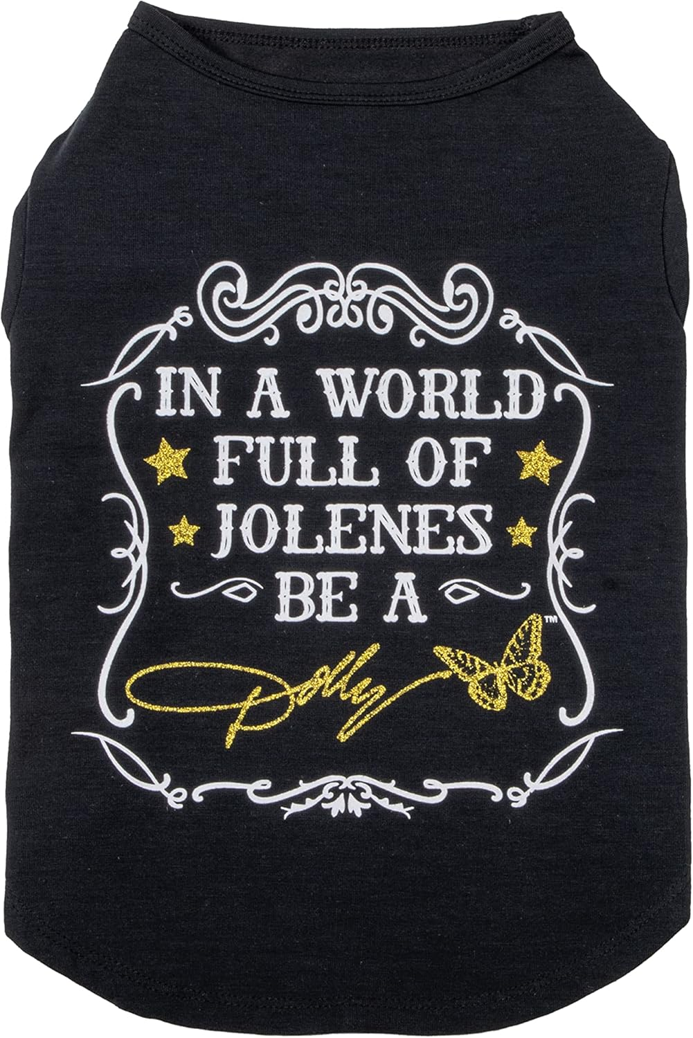 Doggy Parton in a World Full of Jolenes Be a Dolly Black Shirt for Pets - XS (22120733) image number 1