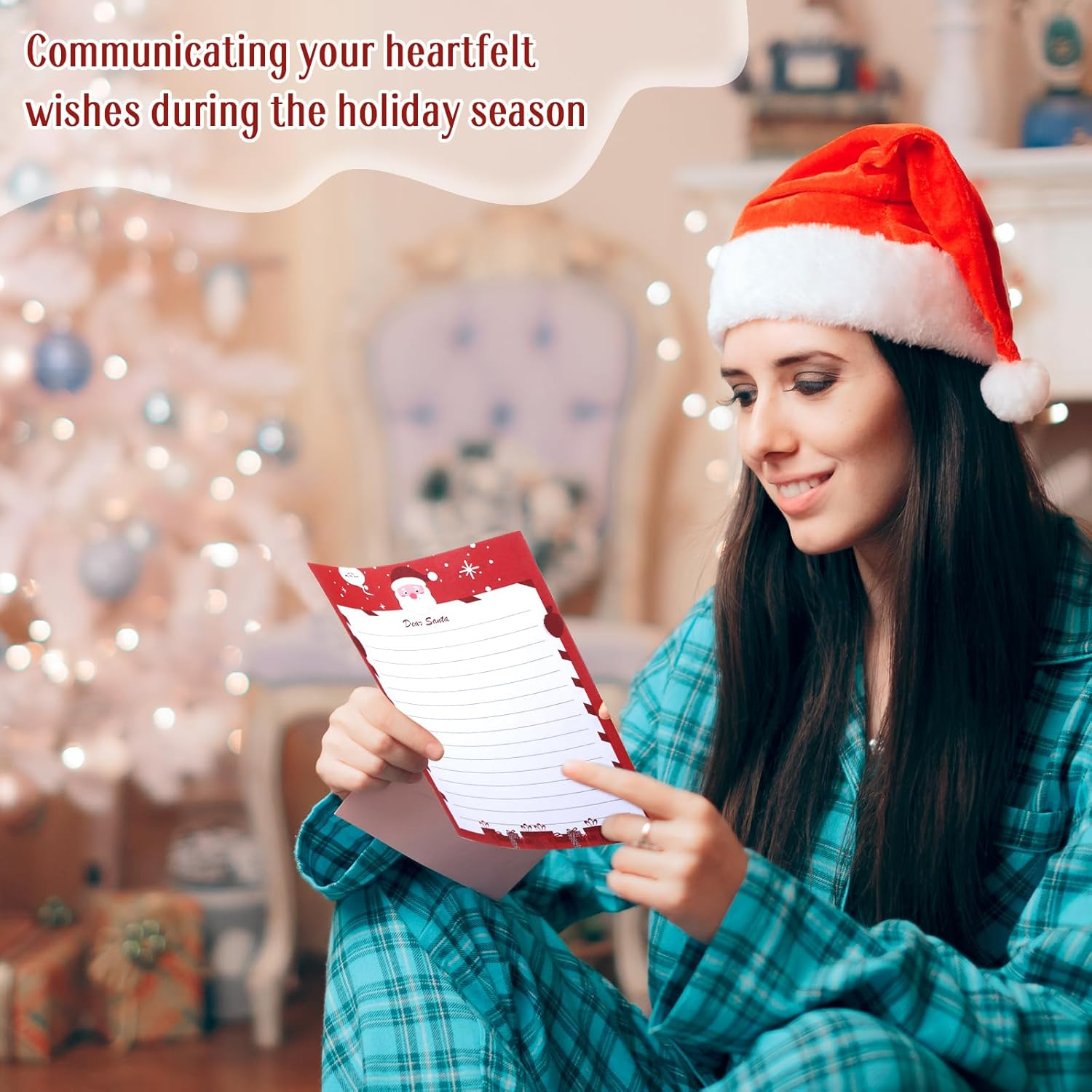 Spakon 180 Sheet Christmas Stationery Paper 8.5 X 11 Inch Christmas Letter Paper Letters to Santa Holiday Letterhead Writing Paper for Xmas Notes Greeting Cards Invitation Office School Printing image number 6