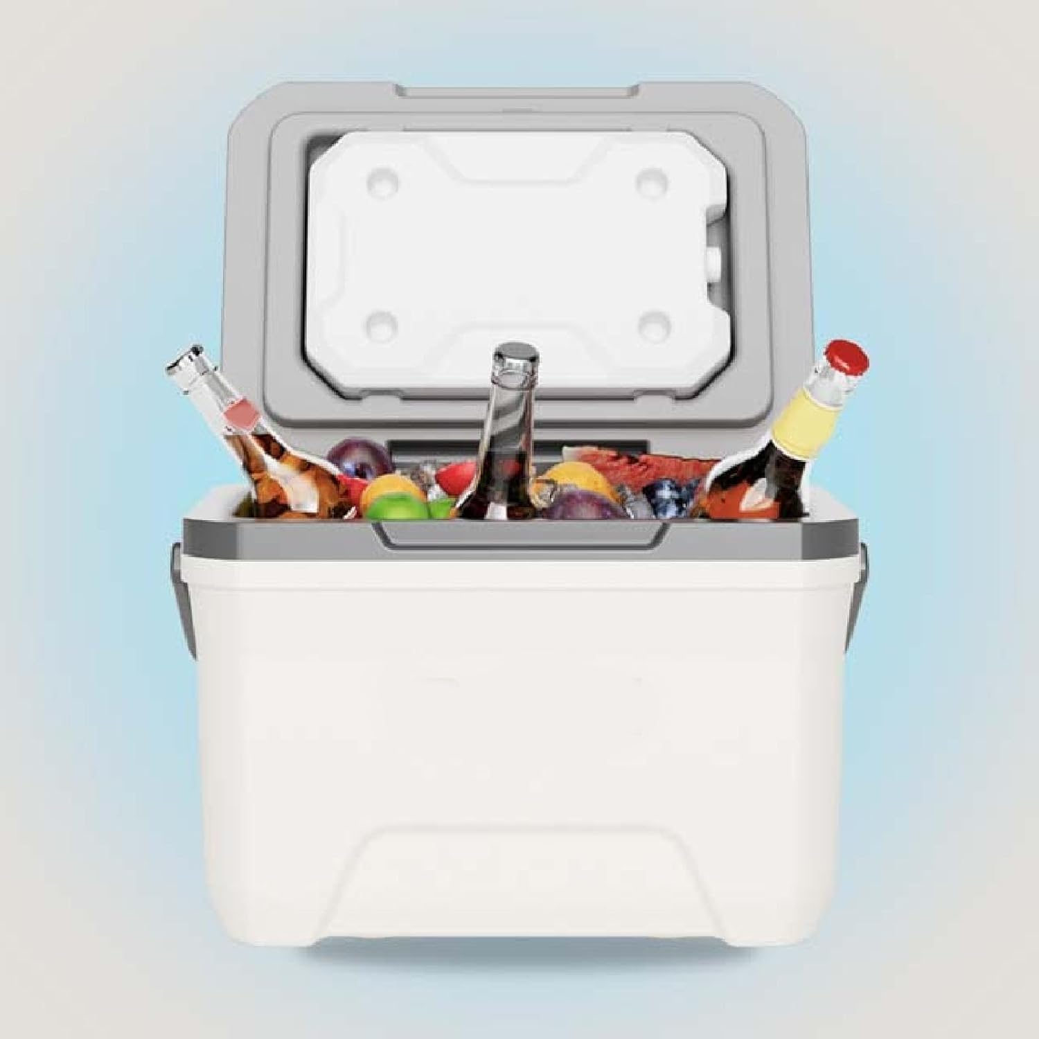 Insulated Portable Cooler, 6L Hard Cooler Car Cooler with Handle, Lightweight Ice Chest Box for Beach Outdoor Camping BBQ Picnic, Hard Camping Cooler Outdoor Cooler, Large Capacity image number 1