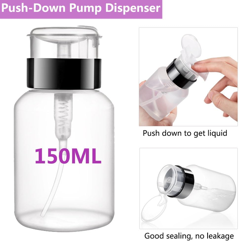 Reelau Nail Polish Gel Remover Tools Kit, 118 Pieces Polish Remover Including Finger Nail Clips,150Ml Nail Polish Remover Bottle,Nail Remover Cotton Pad, Nail Dust Brush,Sponge Finger Separators image number 2