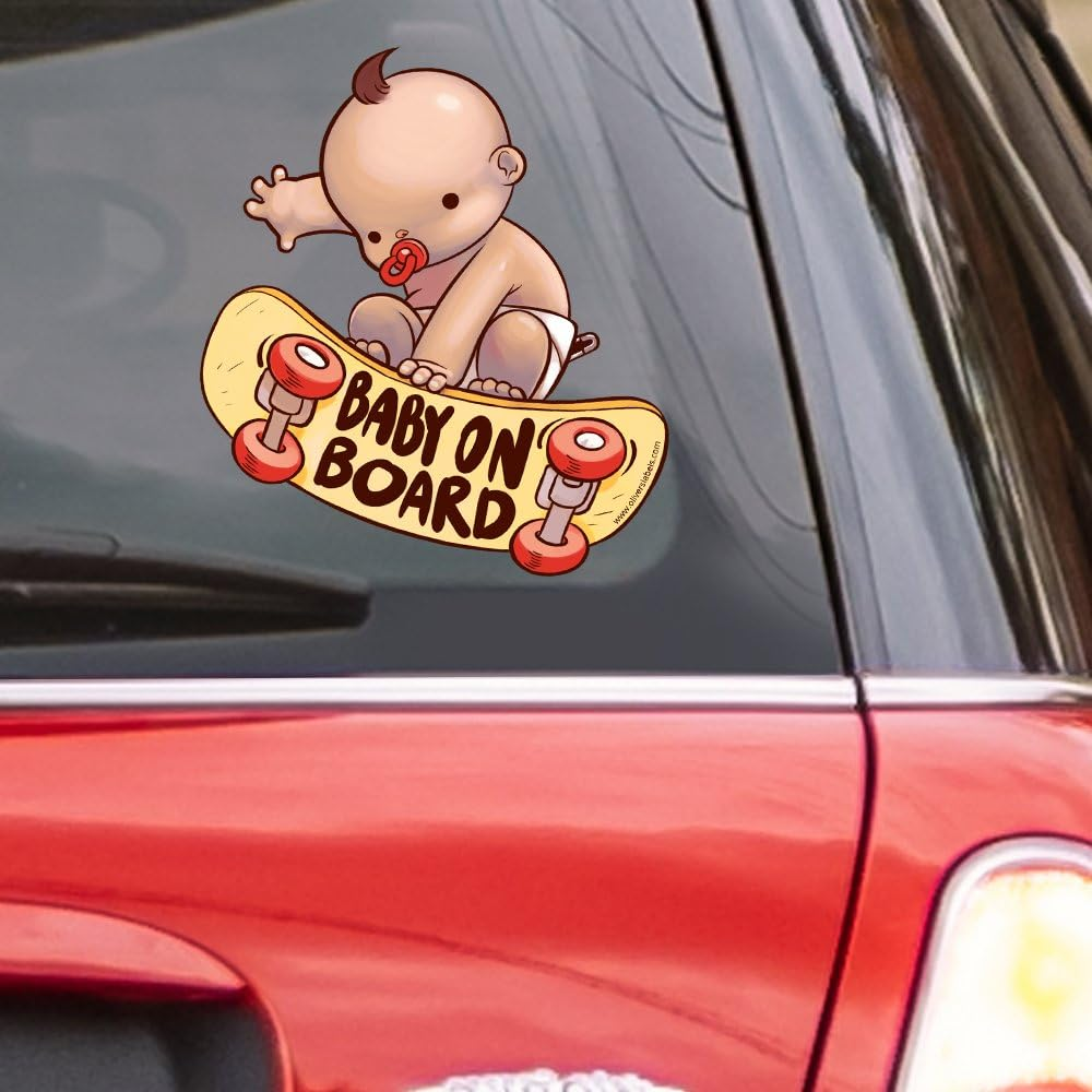 Baby on Board Decals Skater Baby Vinyl Window Car Decal Sticker image number 2