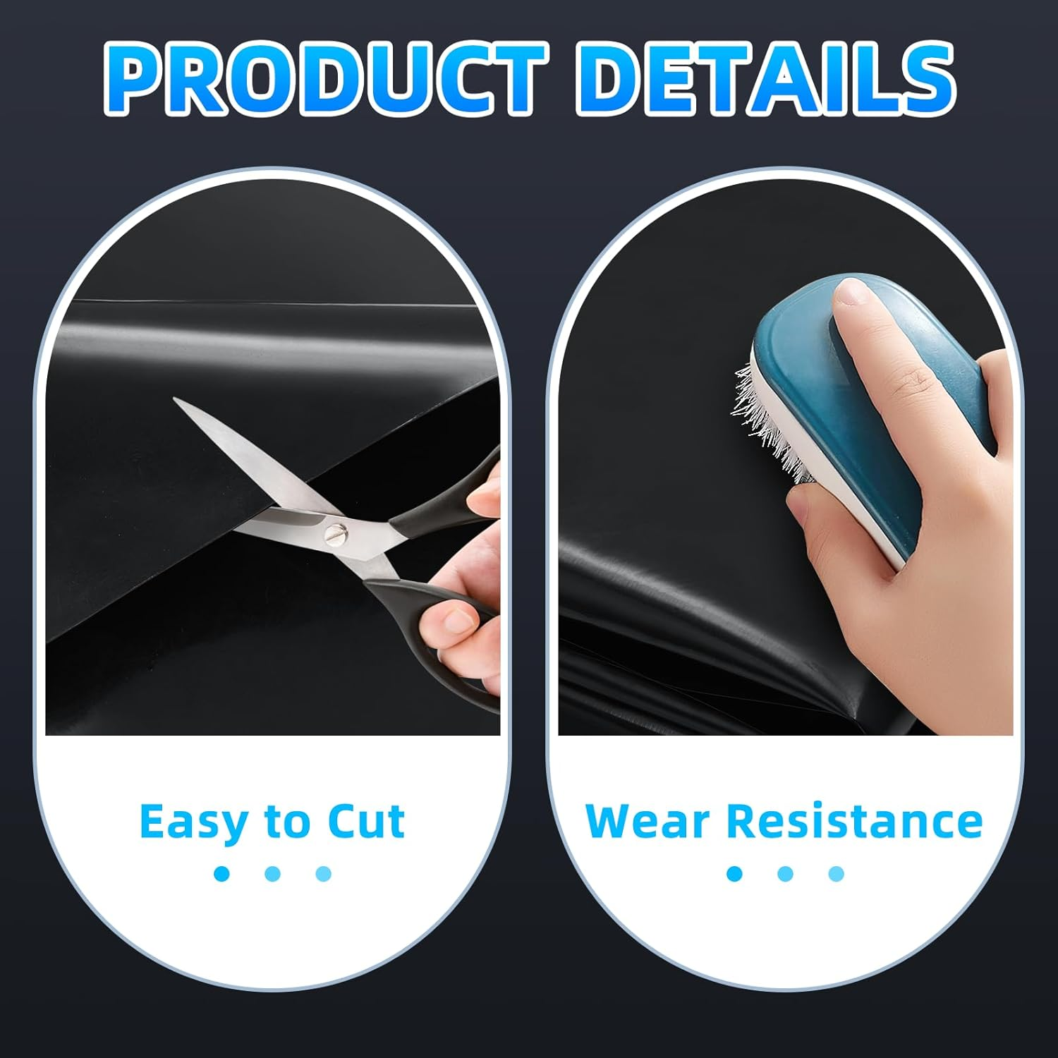 6Mx6Mx0.5Mm HDPE Pond Liner, Thick Heavy-Duty Garden Pool Underlayment Membrane &ndash; Black Waterproof Fish Pond Liner for Koi Ponds, Garden Streams, Waterfalls & Outdoor Landscaping (Extra Large) image number 1