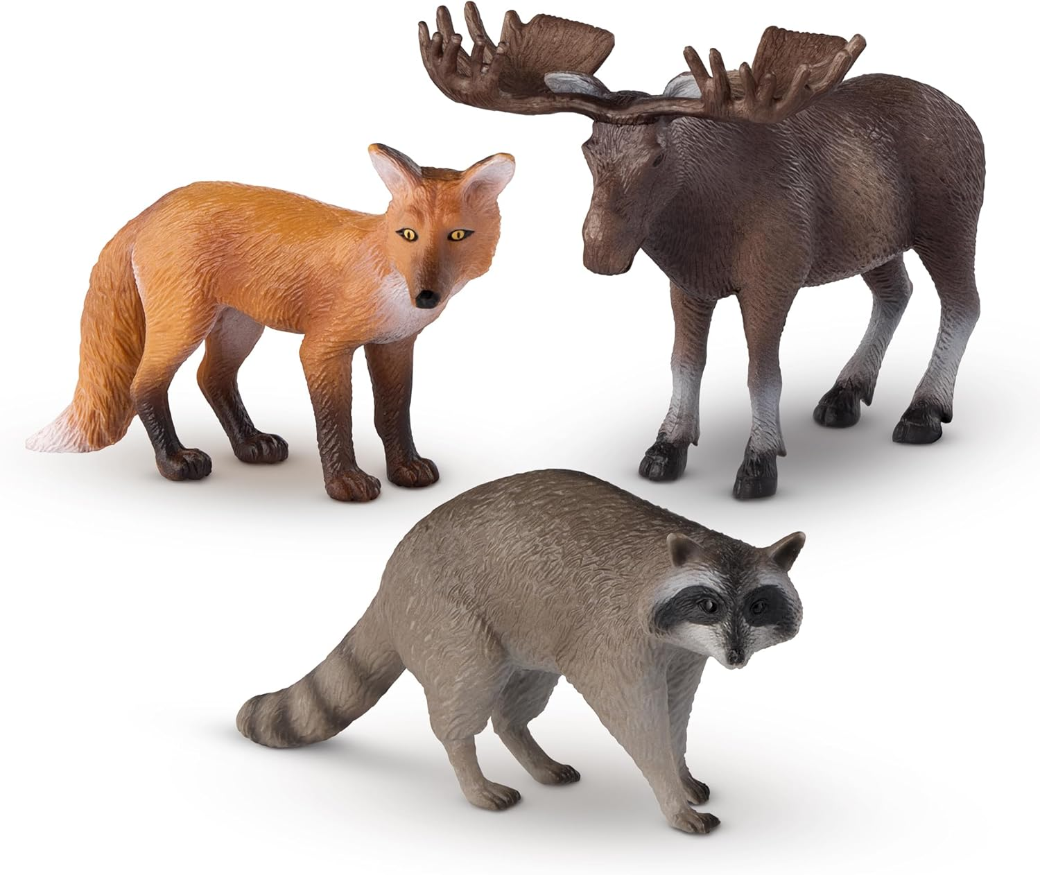Terra by Battat &ndash; Animal Toys for Kids &ndash; 3 Forest Animal Figurines &ndash; Realistic Animal Playset &ndash; Fox, Moose, Raccoon &ndash; 3 Years + &ndash; Forest Animals - Fox, Moose, Raccoon image number 3
