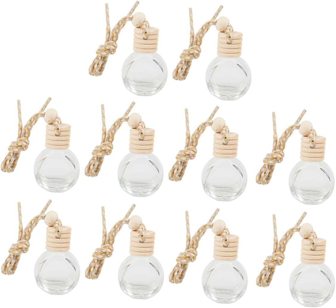 STOBAZA 4Sets Car Essential Oil Diffusers Air Freshener Oil Diffuser Hanging Perfume Bottles for Car 10Pcs*4 image number 5