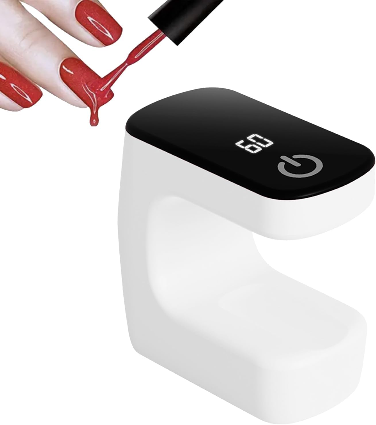 UV Light for Gel Nails | Gel Polish Curing Lamp | Mini Manicure Supplies Portable for Women Ladies Girls Students Busy Professionals Salon Workshop Activities Home Travel