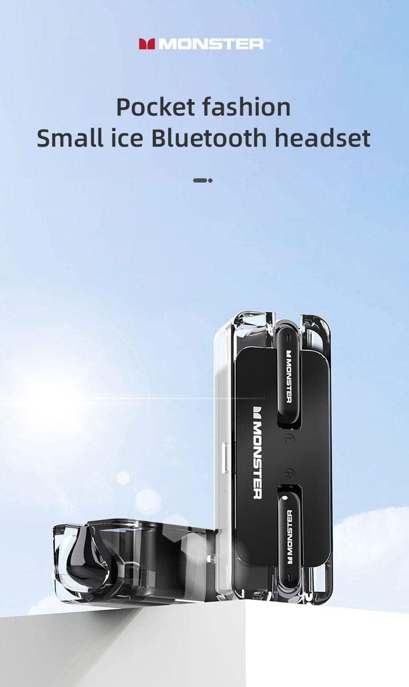 Original Monster XKT08 TWS Earphones Wireless Bluetooth 5.3 Hifi Headphones Noise Reduction Headset Sport Earbuds Wiht Mic (Green)