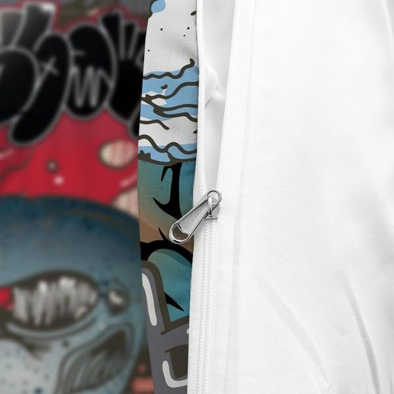 3D Street Graffiti Quilt Cover Set Bedding Set with Pillowcases, Single/Double/Queen/King Size (Single)