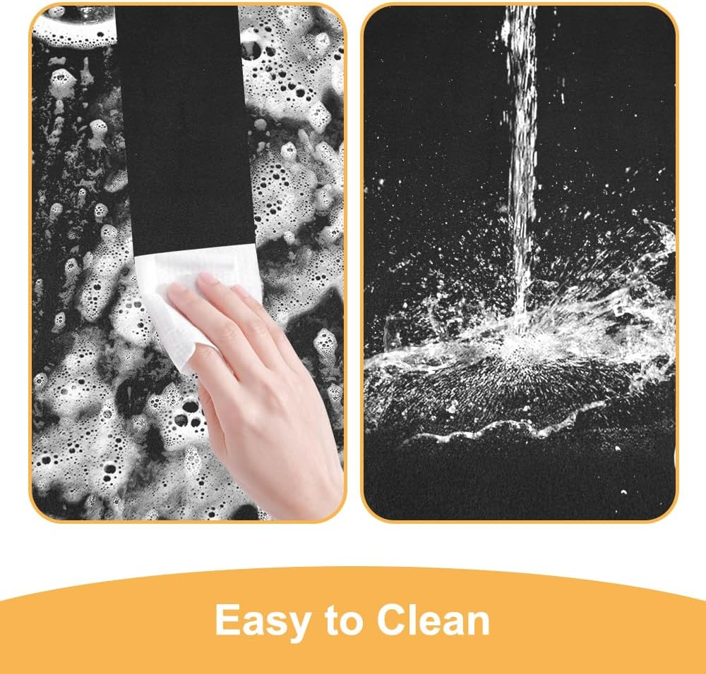 40 X 60 Cm Underlay Dog Bowl Absorbent Feeding Mat Cats Non-Slip Diatomite Mat Cat Bowl Quick Drying Feeding Mat Cat Easy Cleaning Feeding Bowl Mat Cat (Black) image number 1