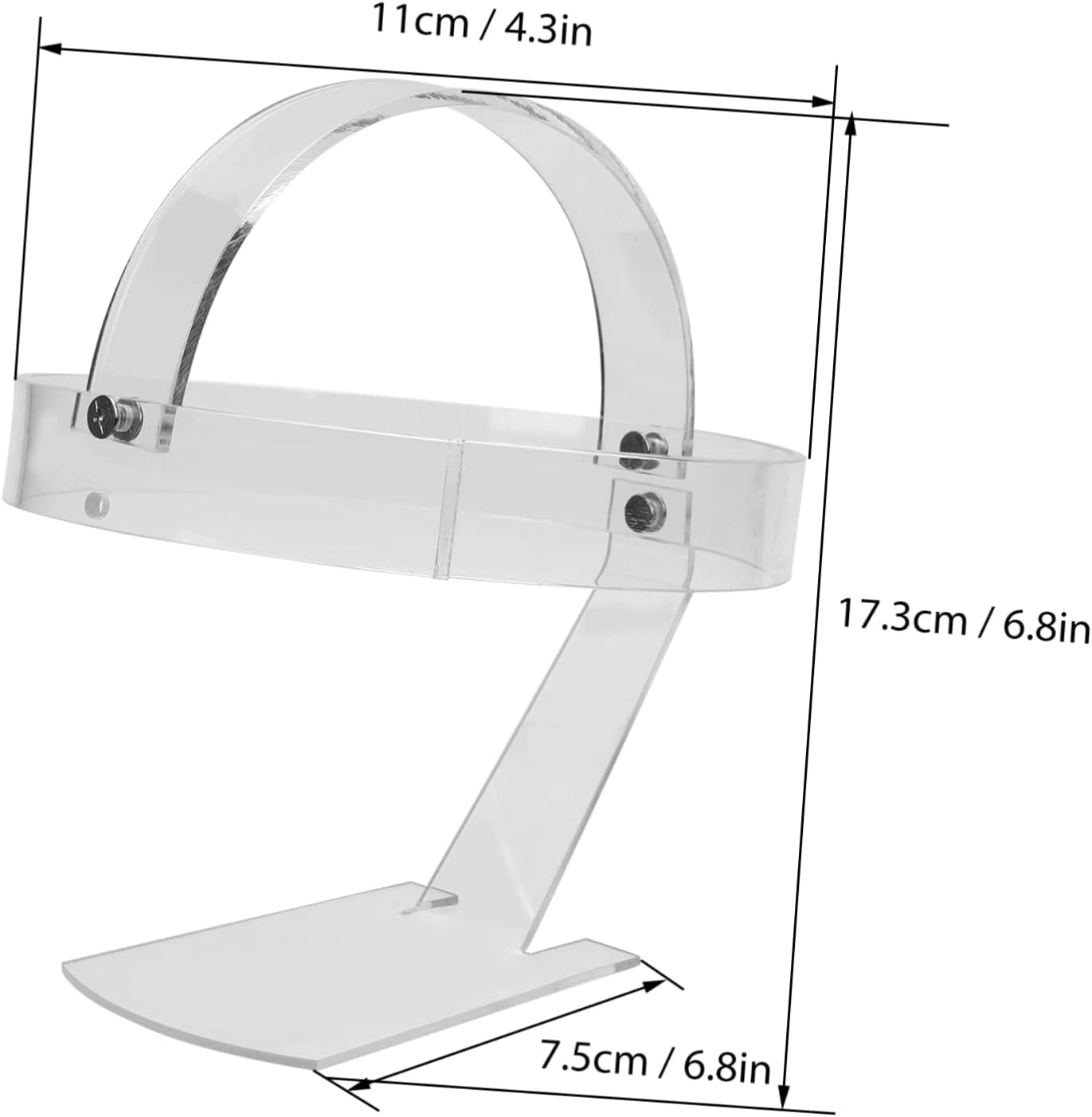 NOLITOY Acrylic Hat Stand and Wig Display Rack Holder Single Support Hat Holder for Baseball Caps and Wigs Suitable for Home and Shop Display image number 1