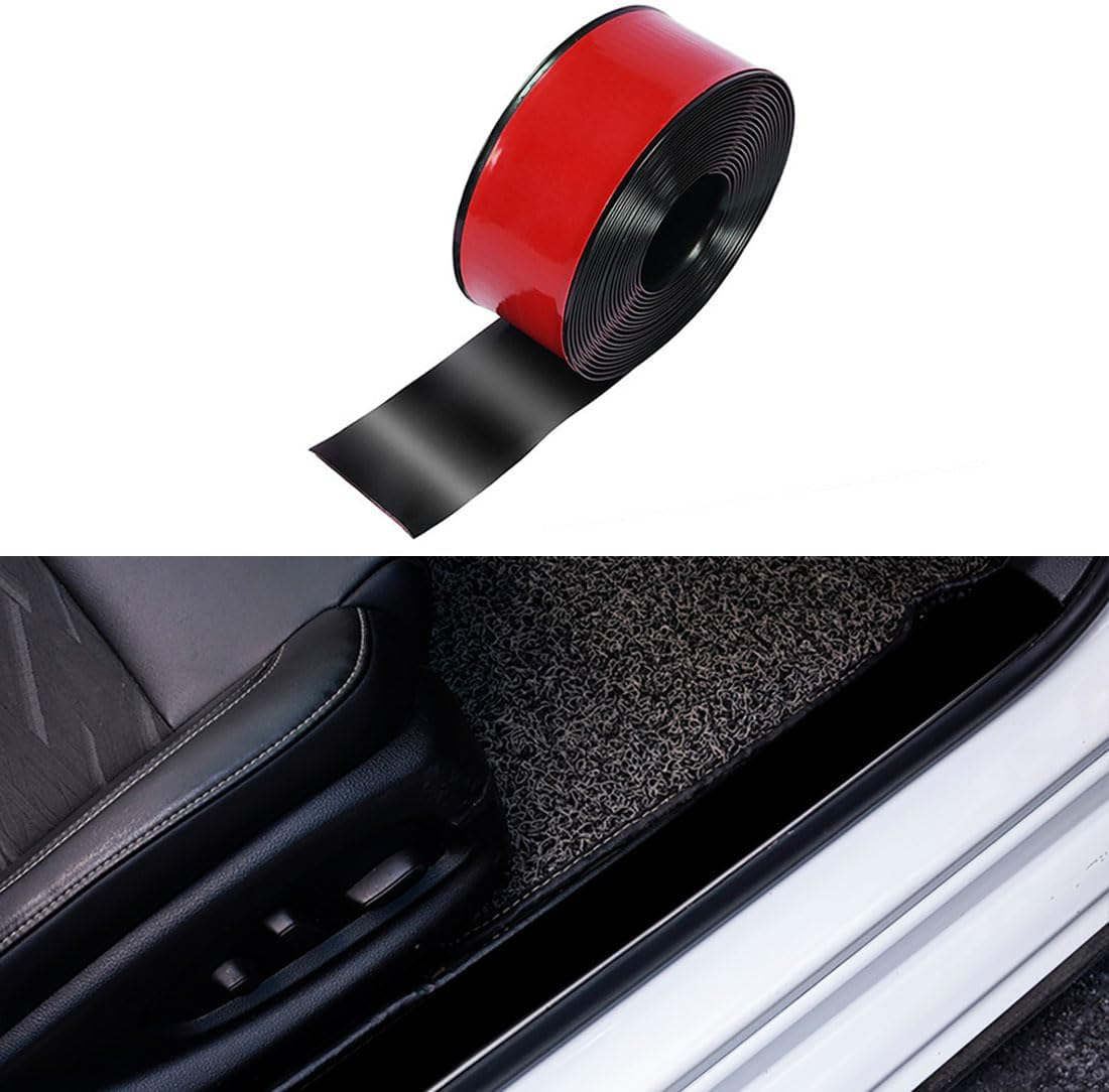 Car Door Sill Protector,2 in X 118 in Anti-Scratch Car Door Edge Guards,Automotive Anti-Collision Strip for Door Edge,Front and Rear Bumper,Door Sill Protector