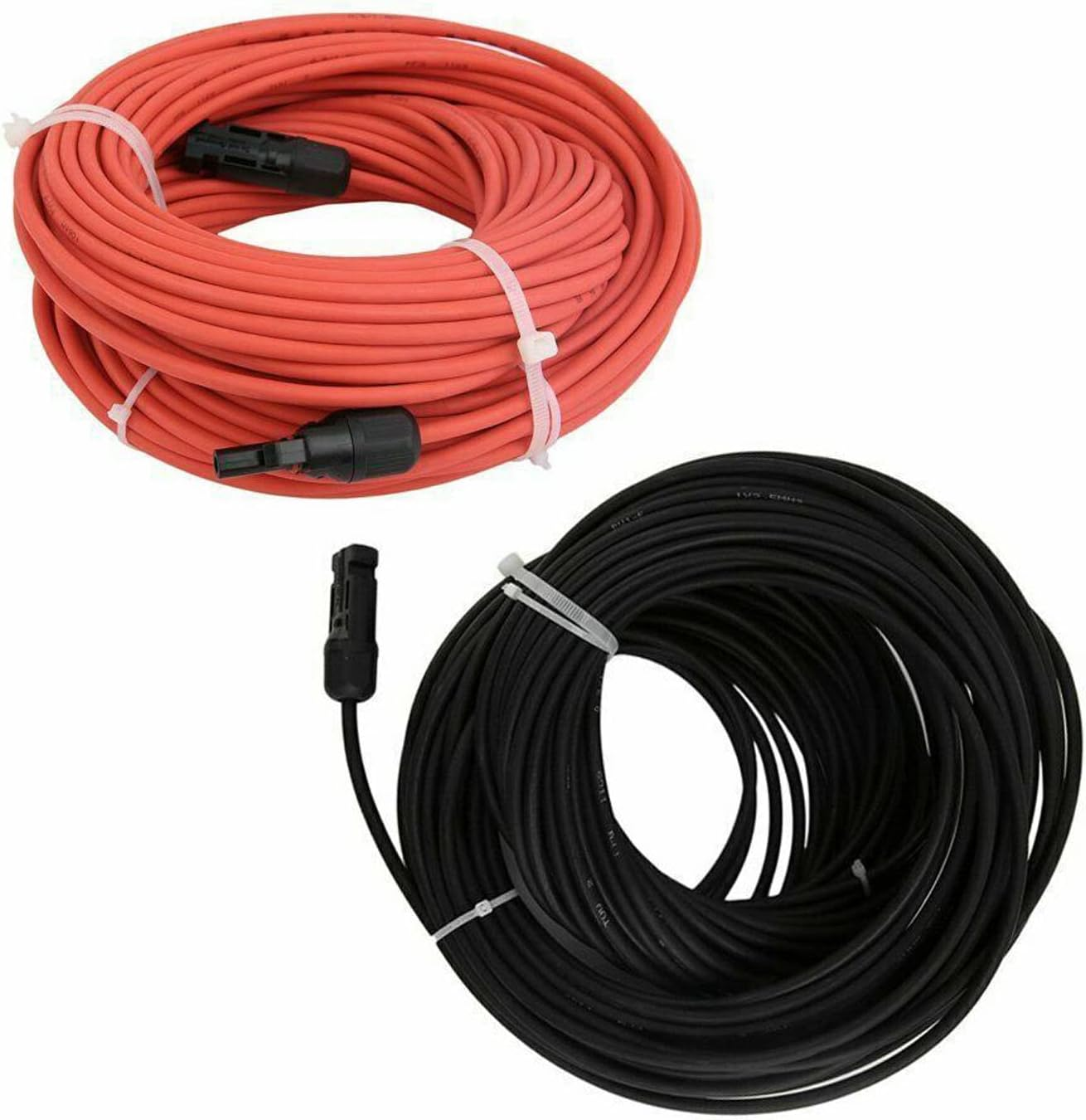 DIGISHUO 5M 6Mm&sup2;/10 AWG Solar Extension Cable with Female and Male Connector | 1 Meter Solar Panel Extension Cable Wire Adapter Kit | 1 Pair Red and Black