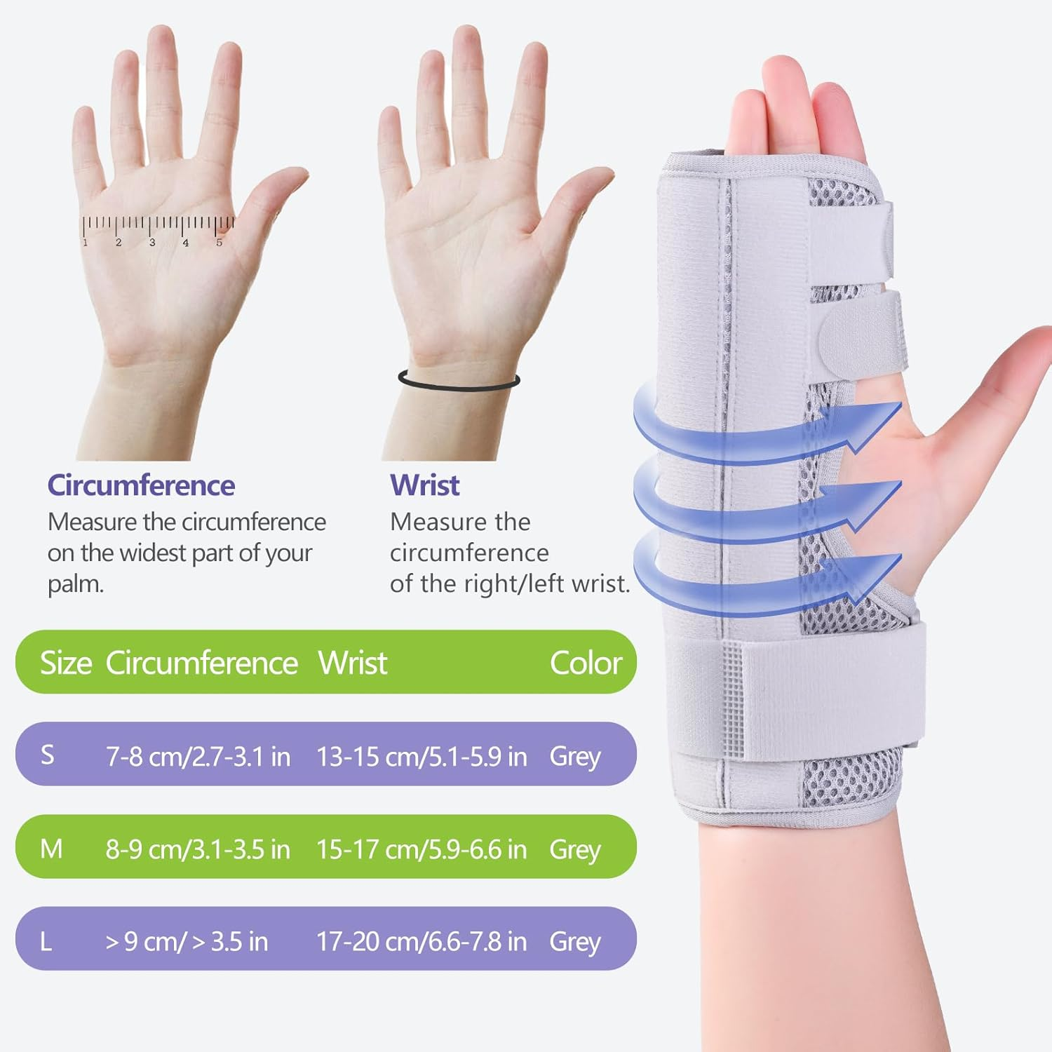 Trigger Finger Splint, Finger Brace Joint Stabilizer, Hand Brace with Finger Support, Middle Pinky Pointer Broken Fingers Splint, Adjustable Hand and Wrist Support (S) image number 1