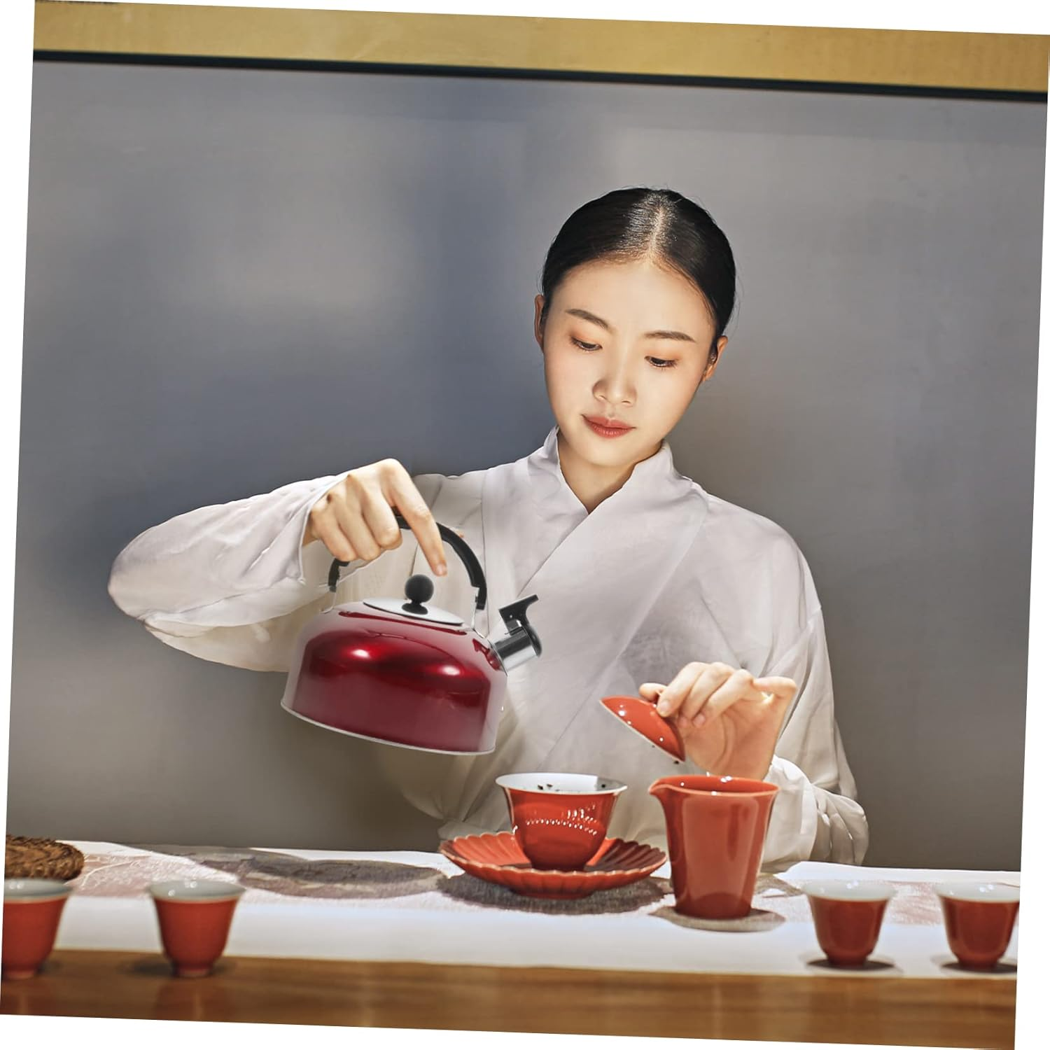 Zerodeko Buzzing Kettle Espresso Maker Induction Tea Kettle Camping Coffee Maker Water Boiler Kettle Hot Water Kettle Tea Kettle Stovetop Kitchen Utensil Kitchen Supply Water Pot Milk Jug image number 2