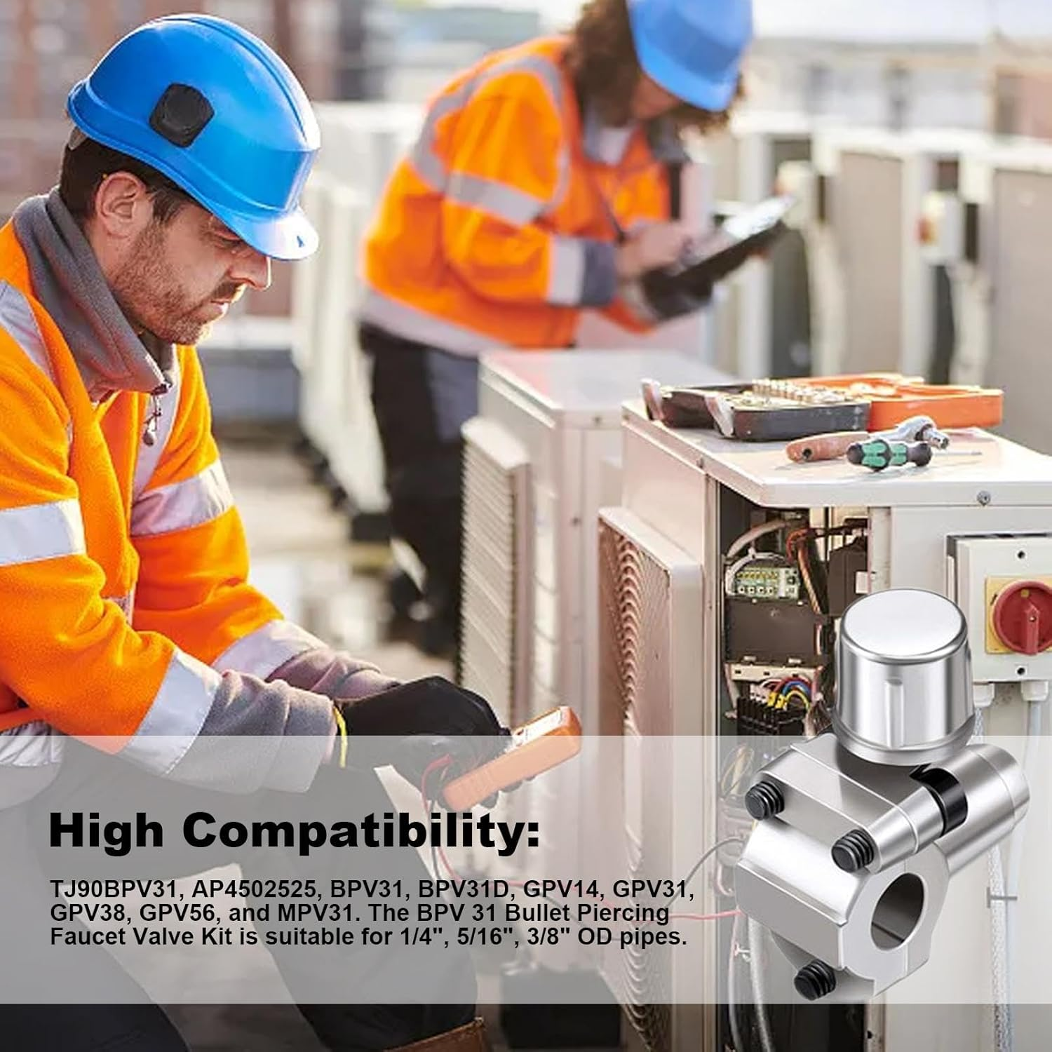 Bullet Piercing Valve for Refrigerator, HVAC Piercing Valve Kits, Piercing Tap Valve Replace, Refrigerator Parts for 1/4, 5/16, 3/8 Inch Refrigerator Tubing image number 1