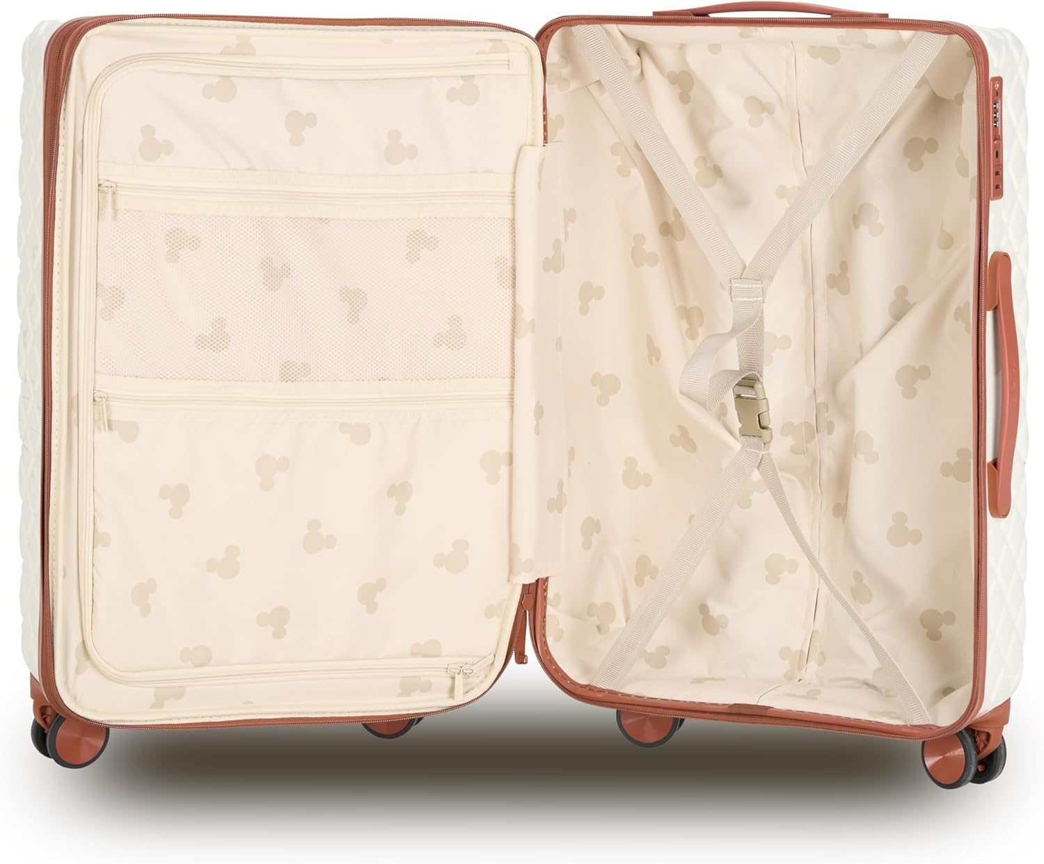 DISNEY Mickey 76CM Trolley CASE- Ivory/Tan Suitcase, Ivory/Tan image number 3