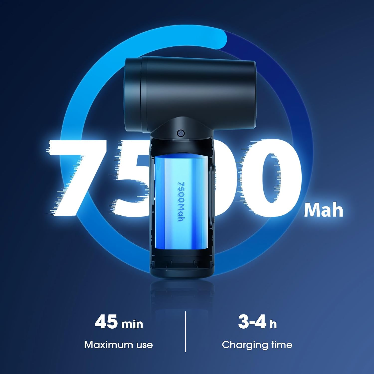 Ngteco Compressed Air Duster 3-Gear 100000RPM, with LED Light,3 in 1 Handheld Vacuum Cleaner ，Replace Canned Duster,Rechargeable Cordless Air Duster for Computer/Keyboard/Laptop/Car Cleaner AD12 image number 6