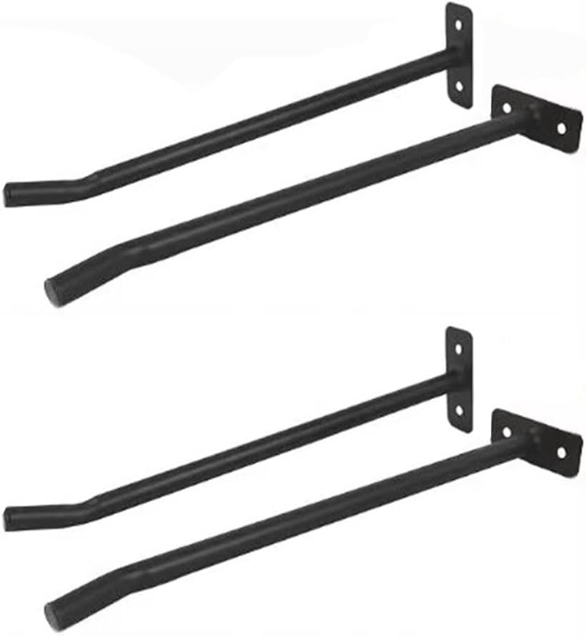 HPAMR Yoga Ball Holder, Metal Exercise Balls Holder Wall Mount, Medicine Ball Rack, Black Yoga Ball Stand, Exercisees Ball Holders, Stability Balls Holders, Exercise Mat Wall Hanger Hooks (2 Pairs) image number 3