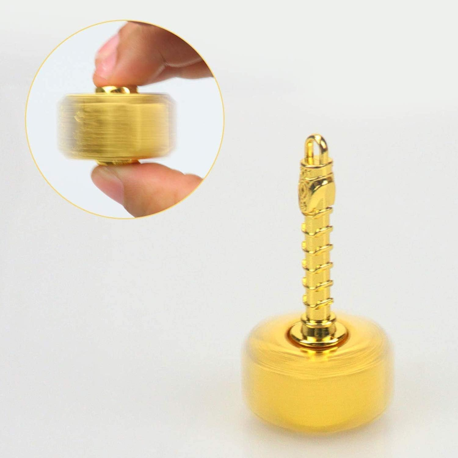 Thor Hammer Fidget Spinners Metal, Cool Fidgit Finger Hand Spinner Desk Toy, Infinity Fidget Cube Block Toy Focus Fingertip Gyro Birthday Gifts Prize for Kids Adults (2 Pack) image number 4