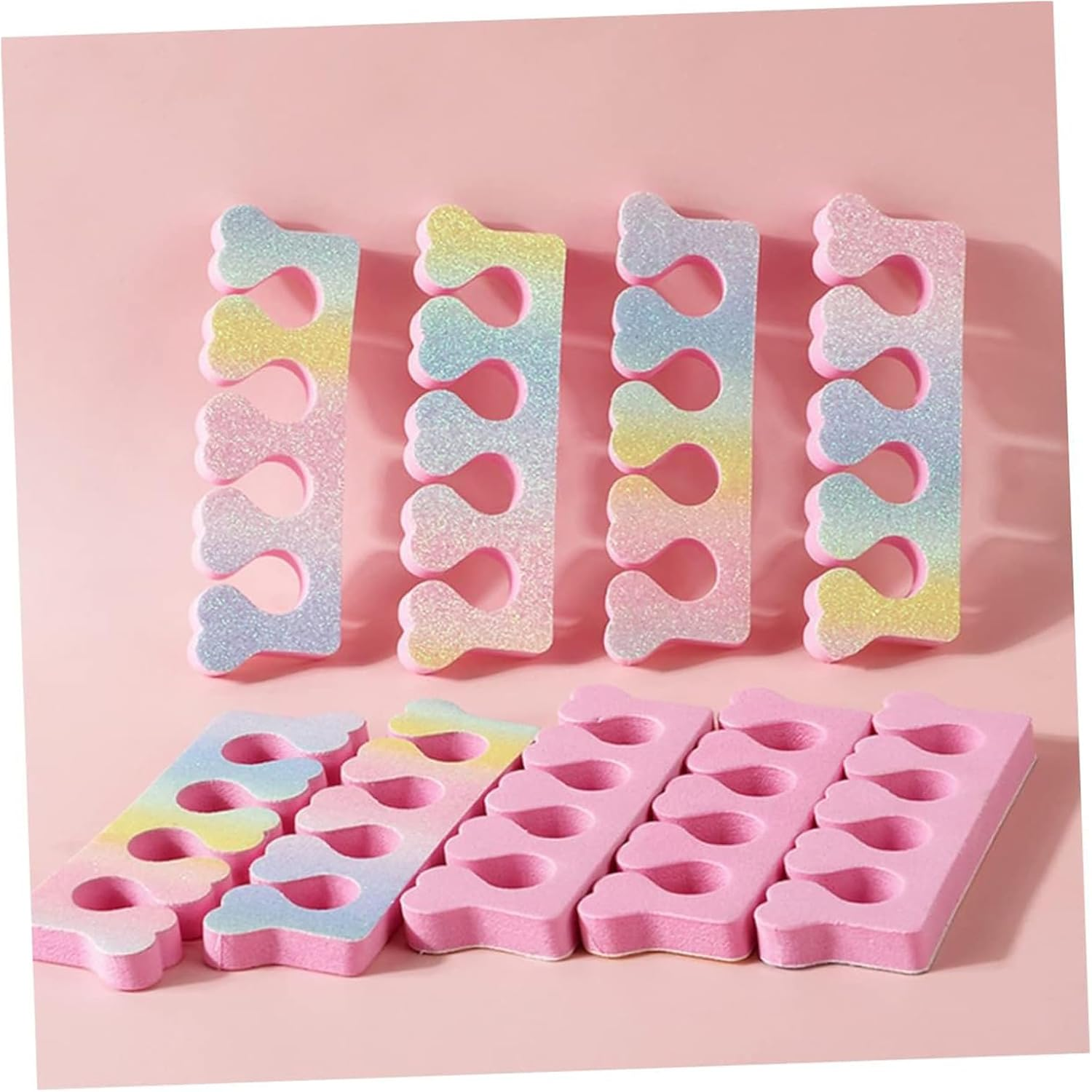 Jrusmr 20 Pcs Soft Foam Finger and Toe Dividers Manicure & Pedicure Tools for Men and Women-Ideal for Nail Art and Foot Care image number 1