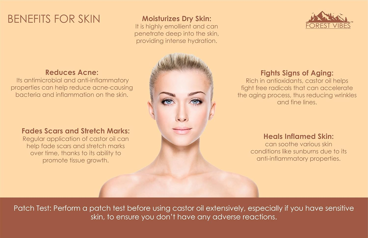 Forest Vibes Organic Castor Hair Oil | Growth, Stronger Hair, Beautiful Skin, Nails | Pure, Natural, Coldpressed | No Mineral Oil and Preservatives image number 2