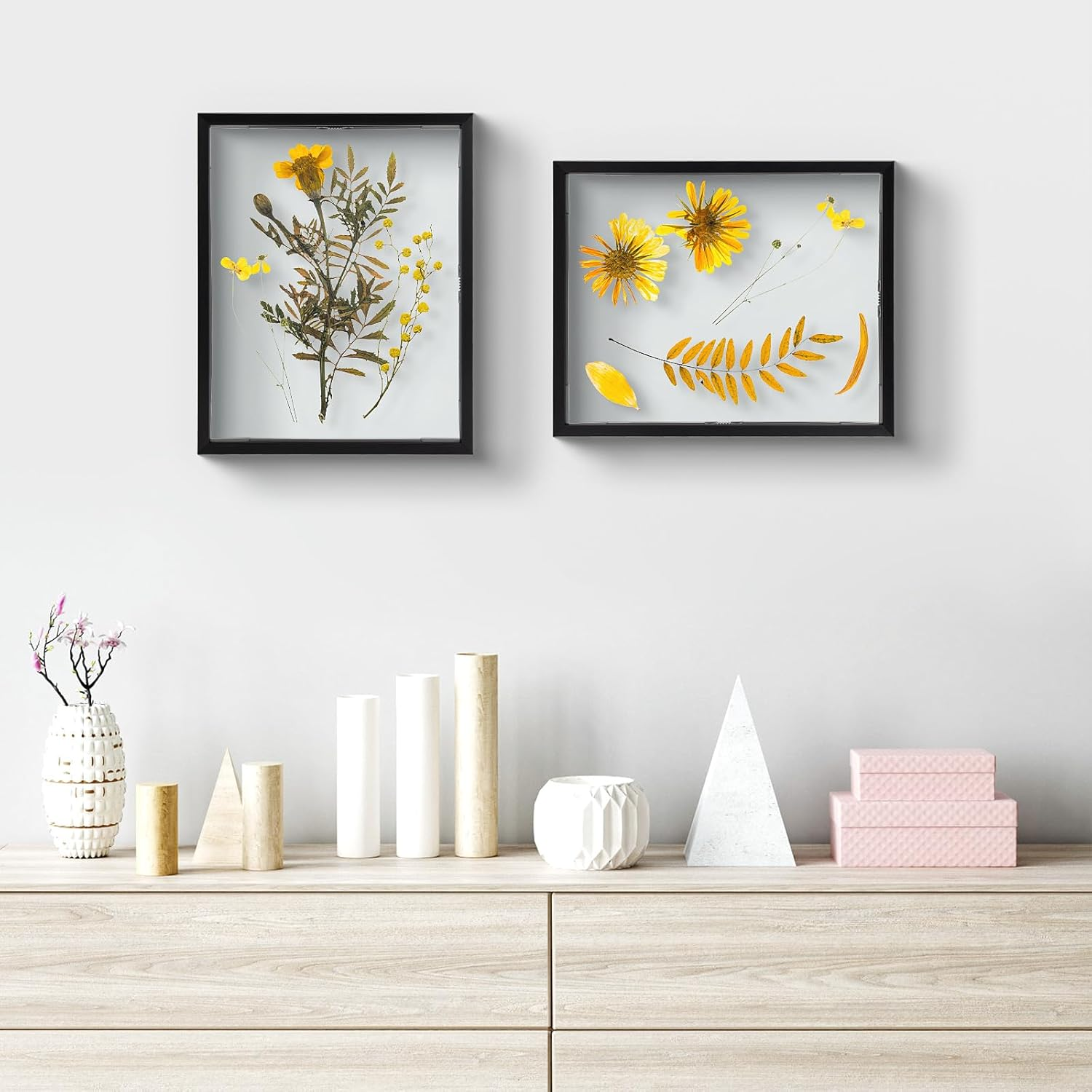 Frametory, Floating Picture Frame 8X10 - Black Aluminum Metal Photo Frame - Real Glass of Front - for Wall Mount Displays image number 7