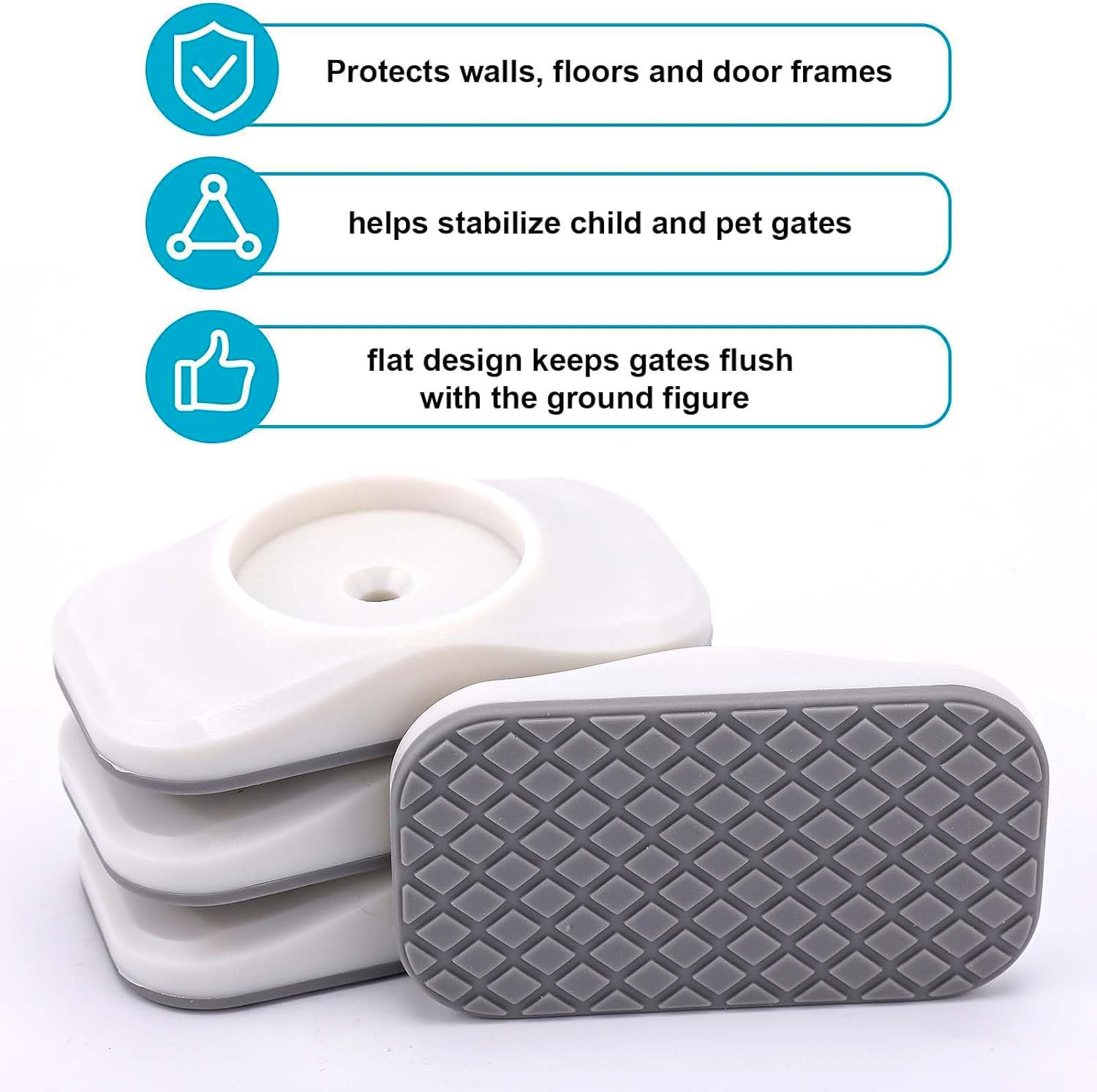 6Pcs Safety Gate Wall Protector Wall Saver Stair Gate Wall Protector Anti-Slip Stair Gate Wall Protector for Protecting Baby Pet Safety Baby Gate Wall Protector Replacement Parts Bundle image number 1