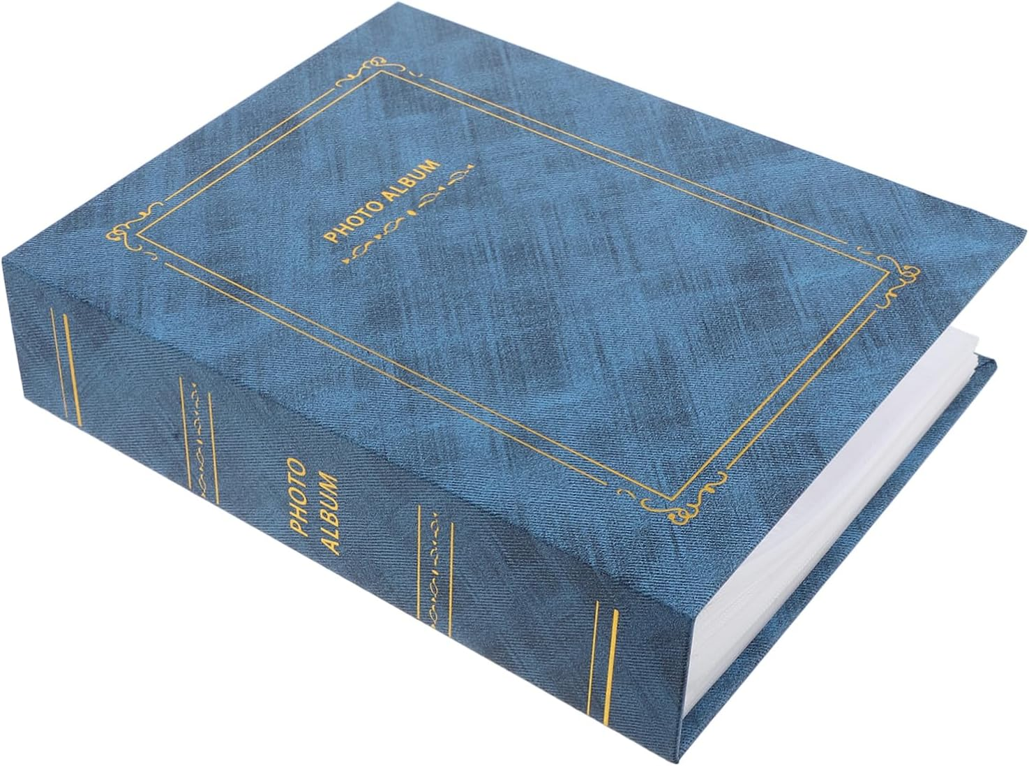 Family Memory Book Capacity Photo Album for Graduation Weddings Special Events Storage Scrapbook for Cherished Pictures with Foil image number 3