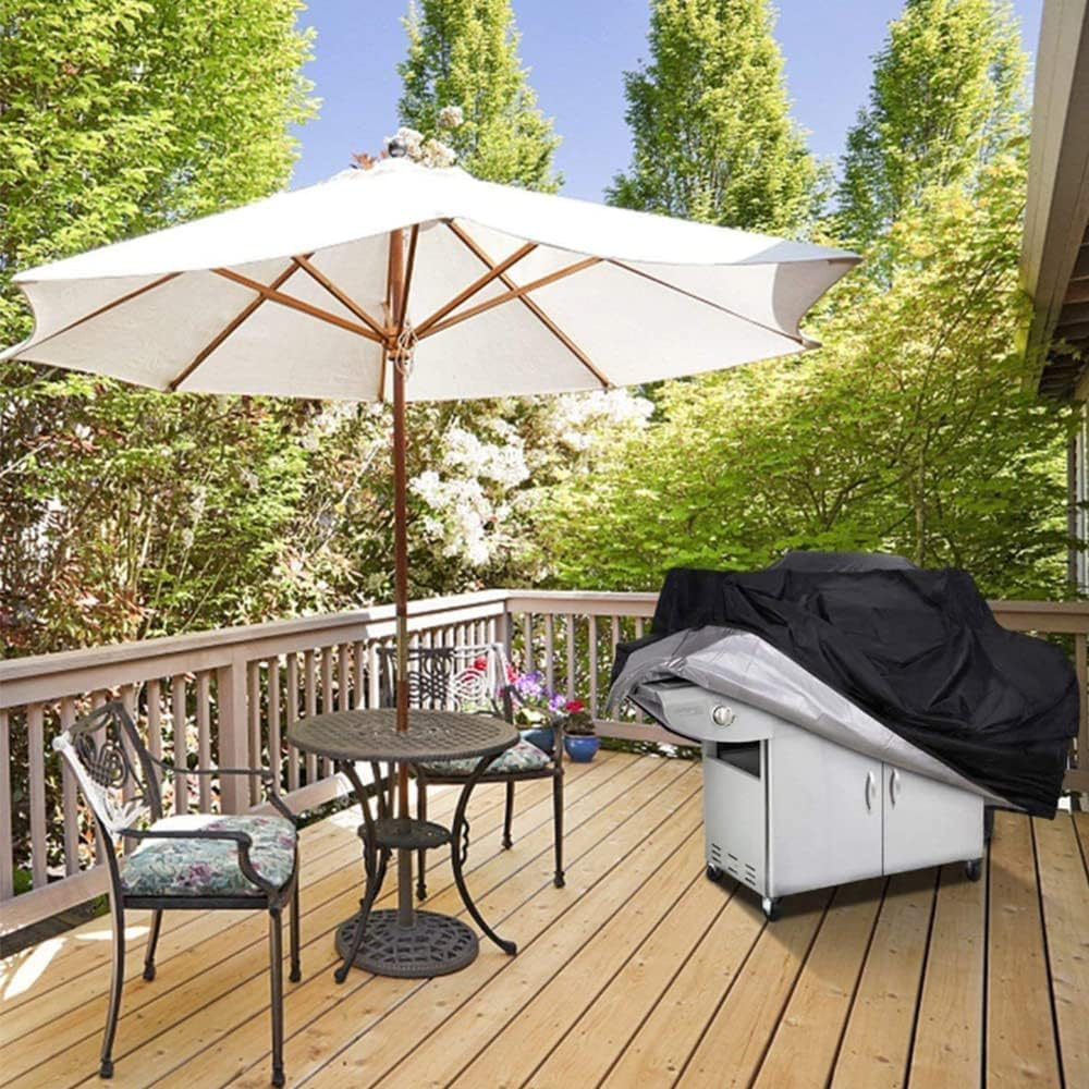 BBQ Grill Cover, 75 Inch Waterproof Burner Gas Grill Cover, Patio Barbecue Grill Cover for Char Broil, Windproof & Uv-Resistant, Gas Smoker Cover with Adjustable Drawstring (75X28X46Inch) image number 5