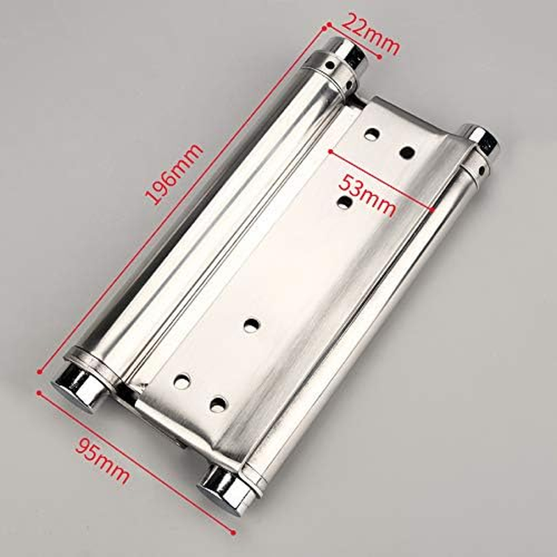 Pair of 8" Heavty Duty Stainless Steel Cafe Saloon Door Swing Self Closing Double Action Spring Hinges image number 2