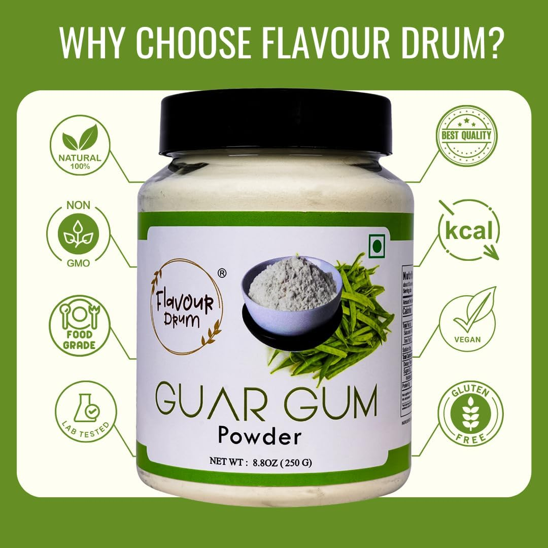 Flavour Drum Guar Gum Powder, 250 G | Thickening Agent | Gluten Free | Food Grade image number 2